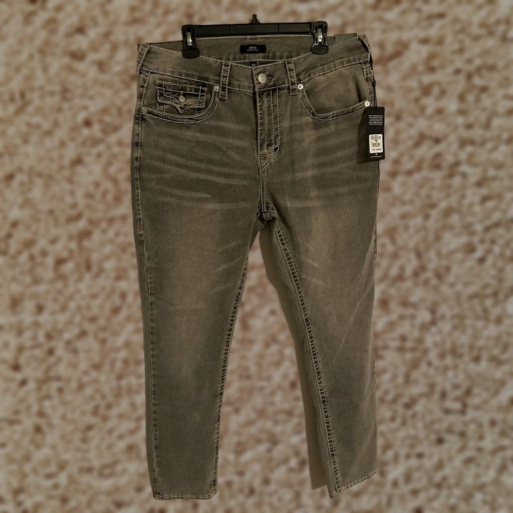 True Religion True Religion Rocco Skinny Jeans Grey Crisp Wash Men's 36 Big T Flap Relaxed Size US 36 / EU 52 - 1 Thumbnail