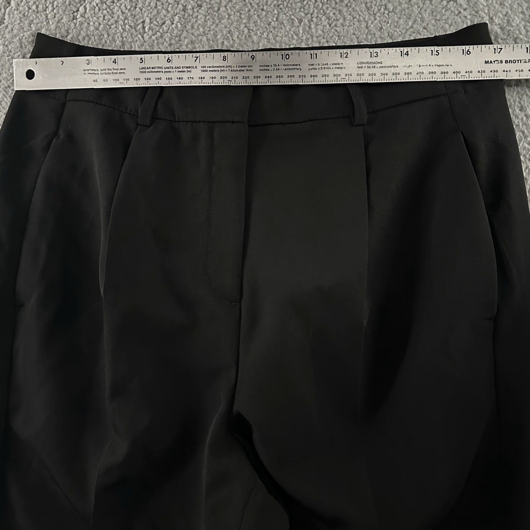 Express Express Womens Pants Size 12 Black Ankle High Rise Career Polyester Blend Size 34" / US 12 / IT 48 - 5 Thumbnail
