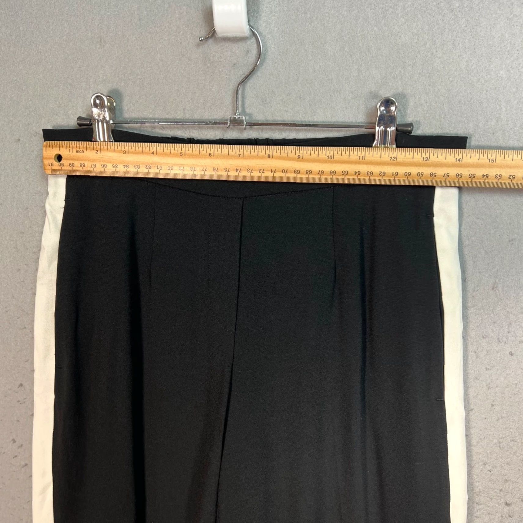 Vintage Babaton Black & White Side Stripe Pants Womens Size 4 High Rise Ankle Slim Straight 28 in Inseam 25 in Size 27" / US 4 / IT 40 - 5 Thumbnail