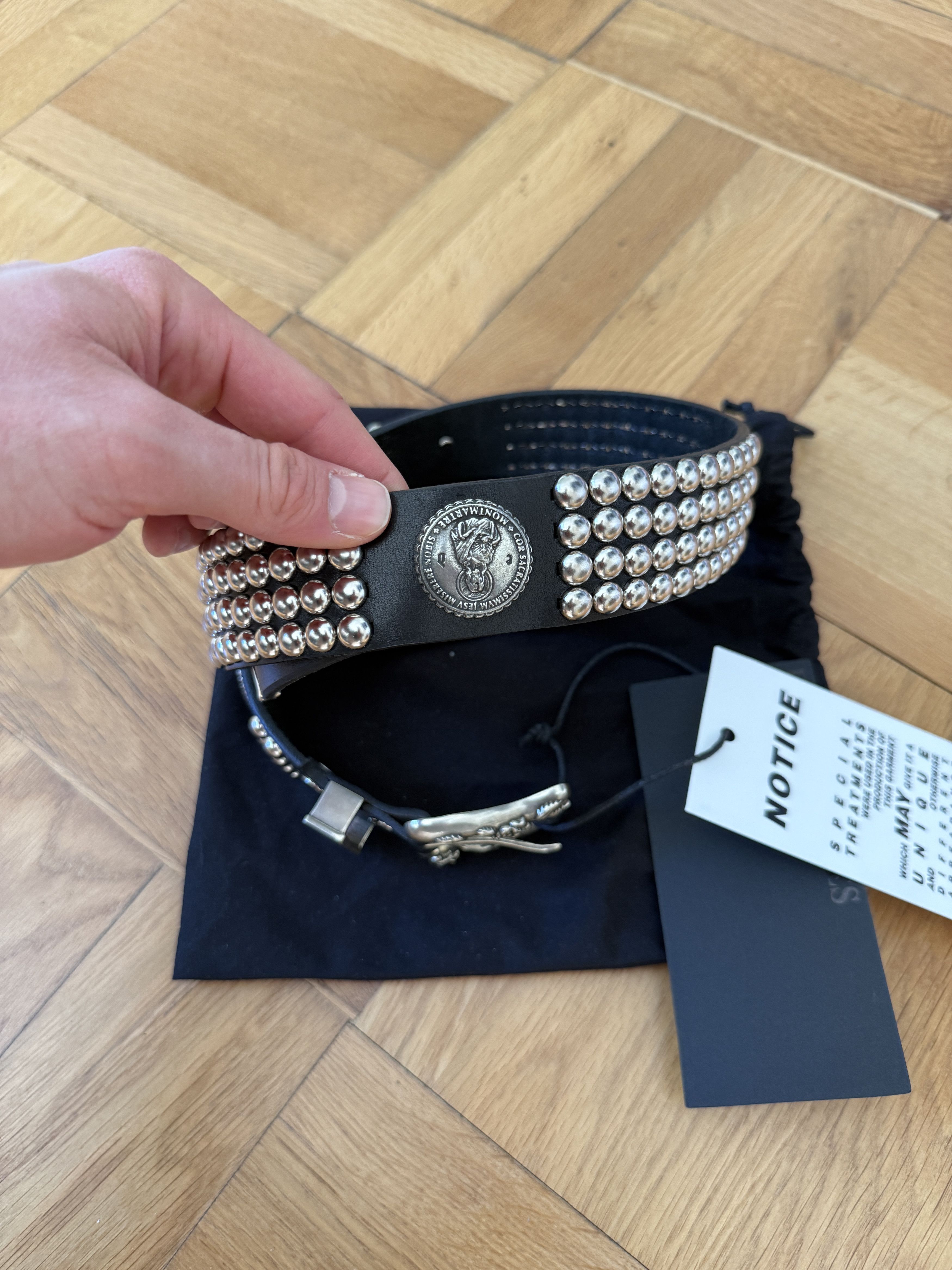 Enfants Riches Deprimes STUDS ROSE BUCKLE COIN BELT Size ONE SIZE - 1 Thumbnail