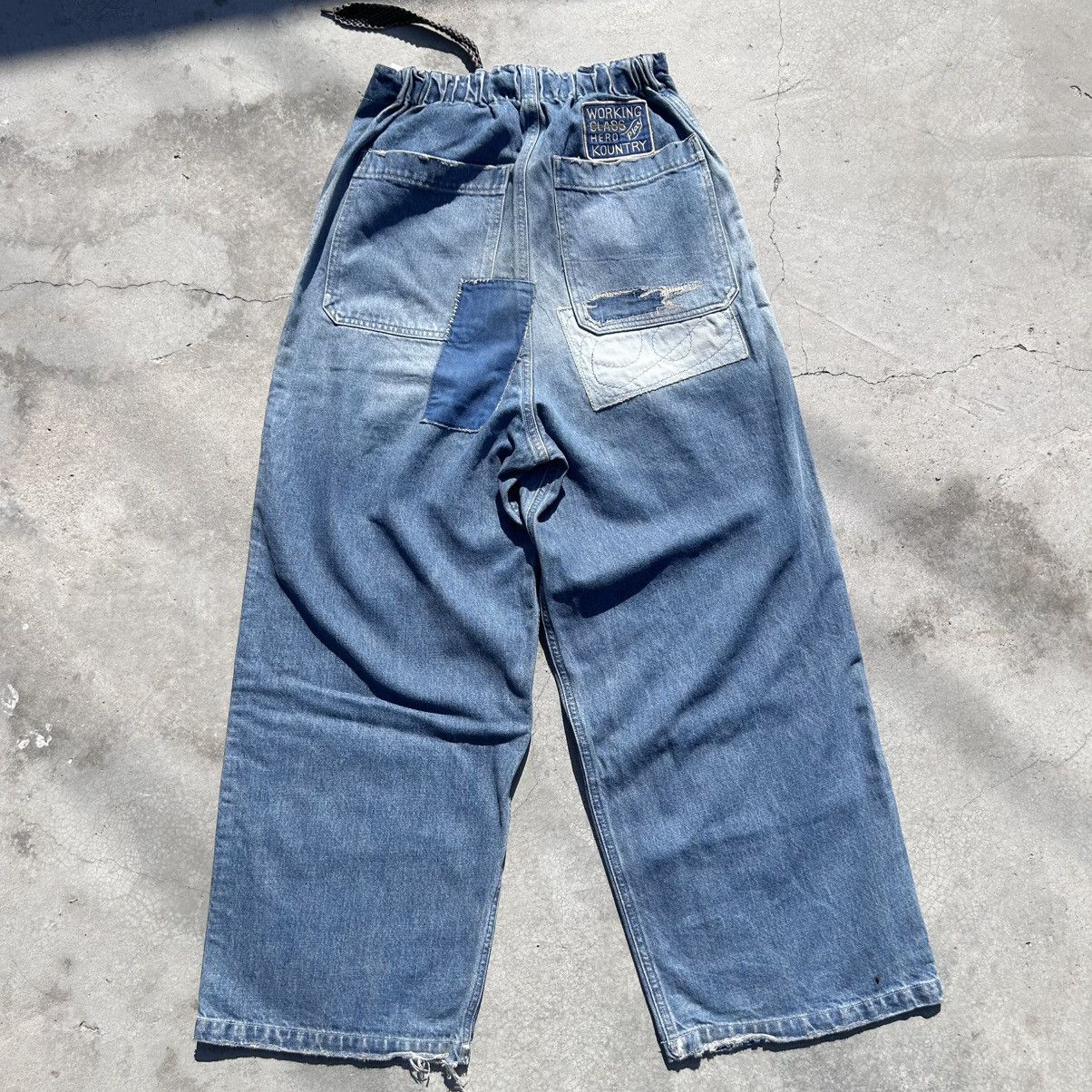Kapital Kountry Kapital Damaged Denim Patchwork Painter Pants Made in Japan Size US 32 / EU 48 - 8 Thumbnail