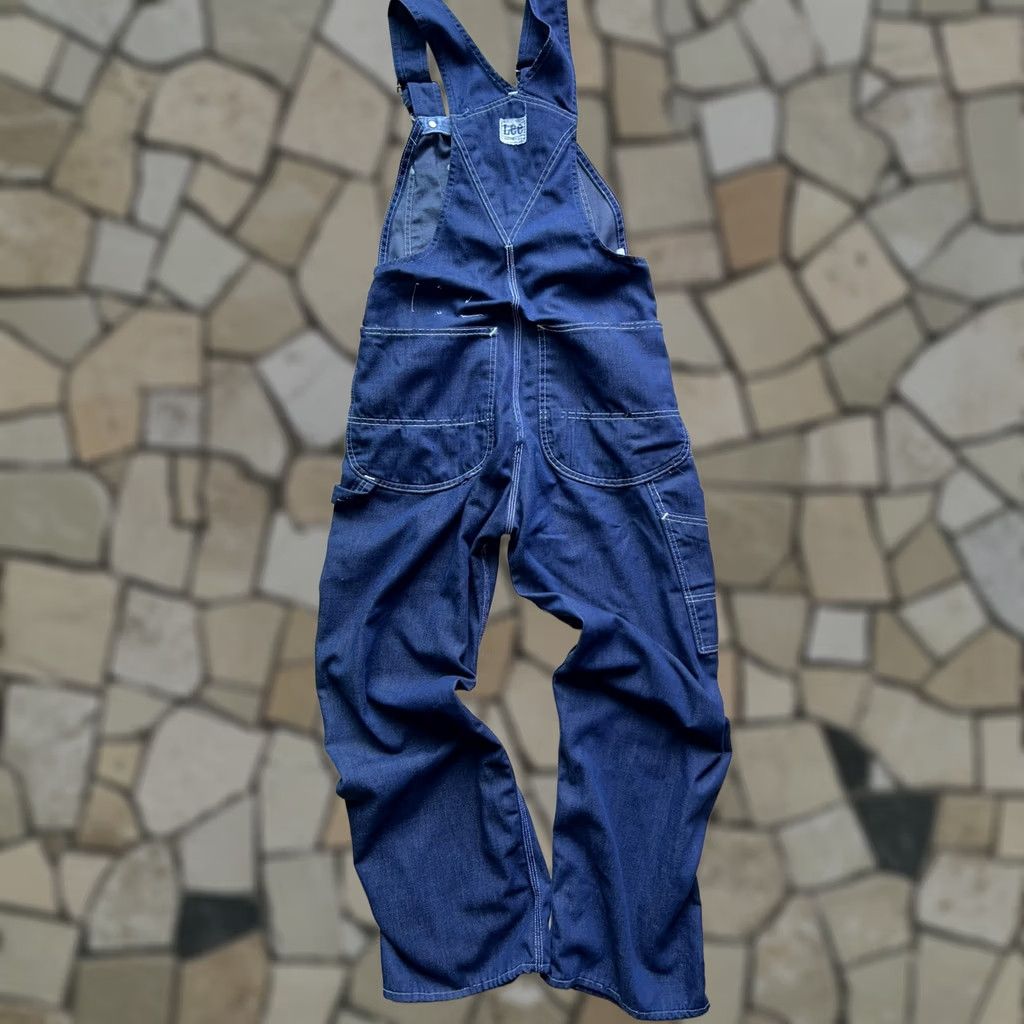 Lee VINTAGE Lee Union Made Worker Blue Denim Bibs Overalls USA Made 30x27 Mens Overalls Denim Bibs 30 27 Blue Size US 30 / EU 46 - 1 Thumbnail