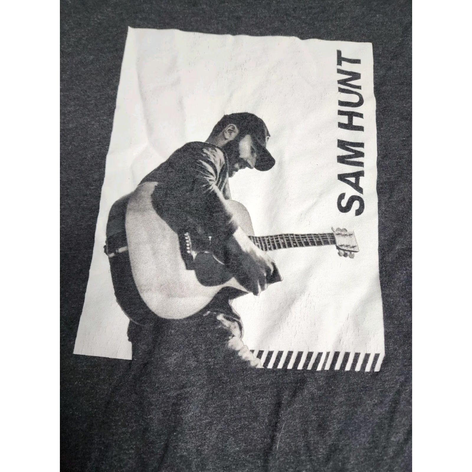 Vintage Vintage Hunt Sam Hunt Guitar Tour Concert T-Shirt Mens M Gray Music Band Tee Size US M / EU 48-50 / 2 - 4 Thumbnail