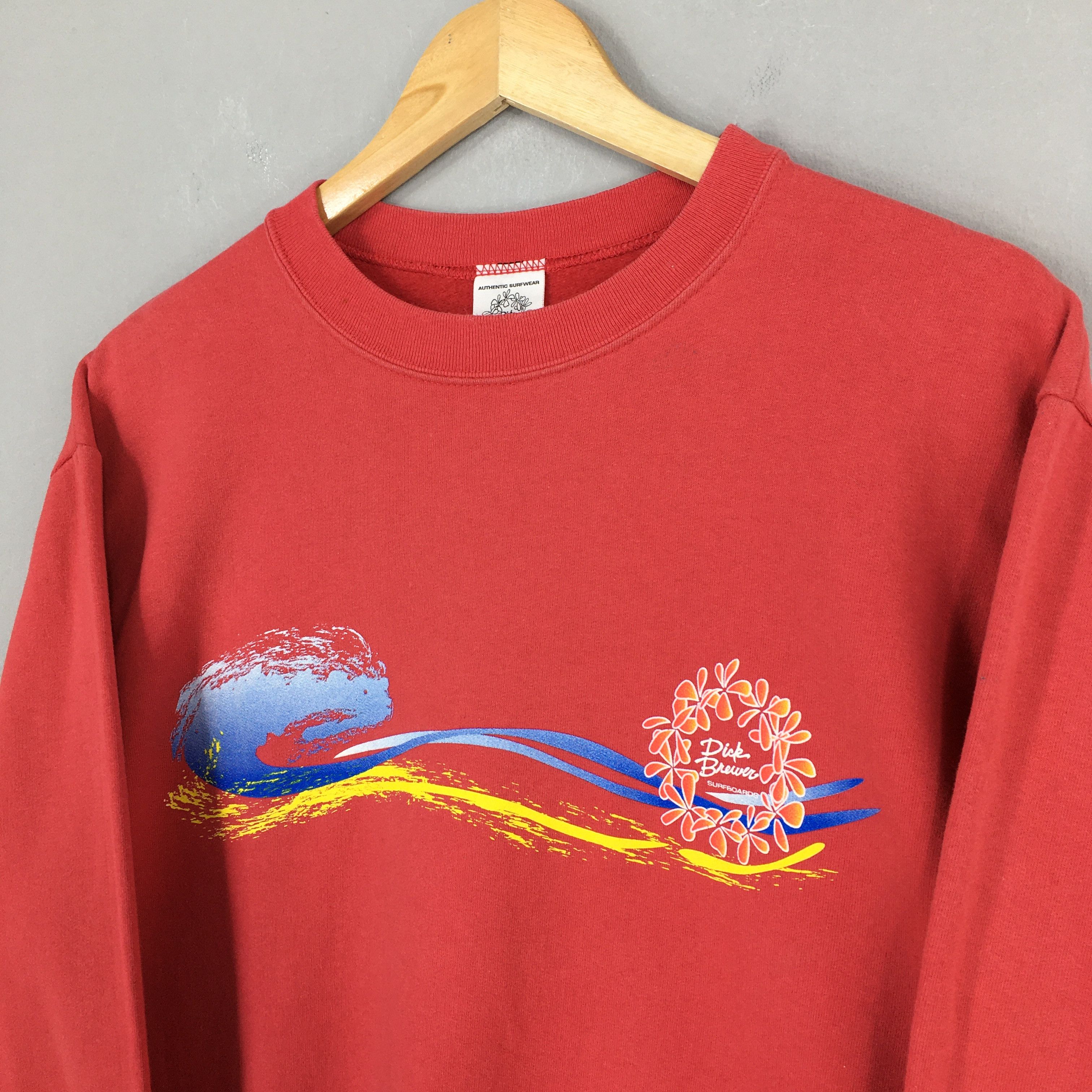 Vintage Vintage 90s Dick Brewer Hawaii Sweatshirt Medium Size US M / EU 48-50 / 2 - 3 Thumbnail