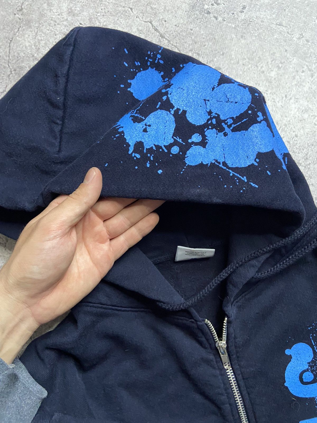 Stray Rats Stray Rats Navy Graffiti Zip Hoodie Size US M / EU 48-50 / 2 - 3 Thumbnail