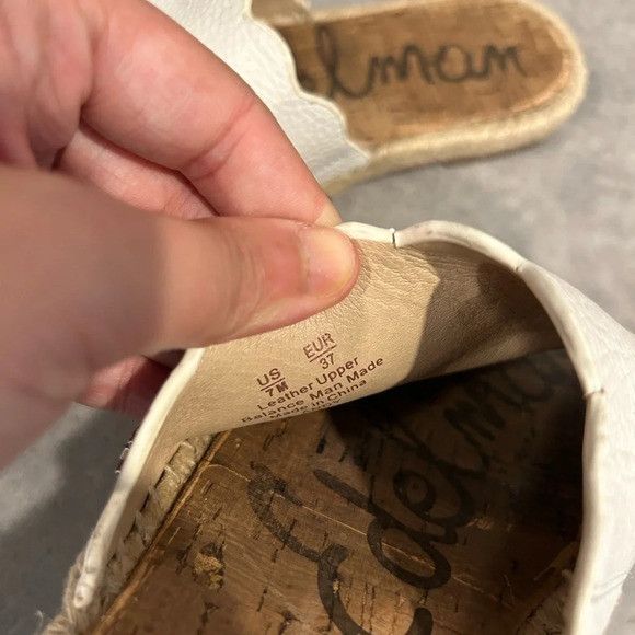 Sam Edelman Sam Edelman Andy Women’s White Slides Size US 7 / IT 37 - 6 Thumbnail