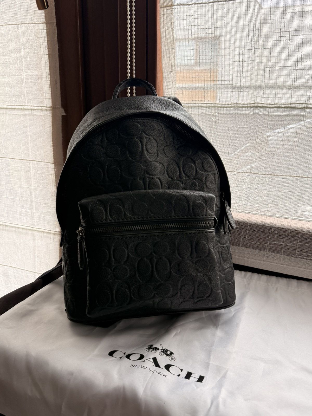 Coach Coach Charter Backpack in Signature Embossed Leather Size ONE SIZE - 2 Thumbnail