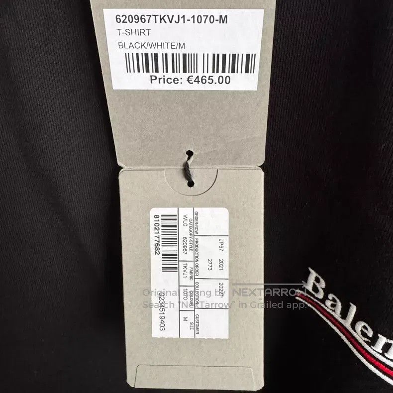 Balenciaga Balenciaga Black Short Sleeve T-Shirt, M, Embroidery, Back Size US M / EU 48-50 / 2 - 5 Thumbnail