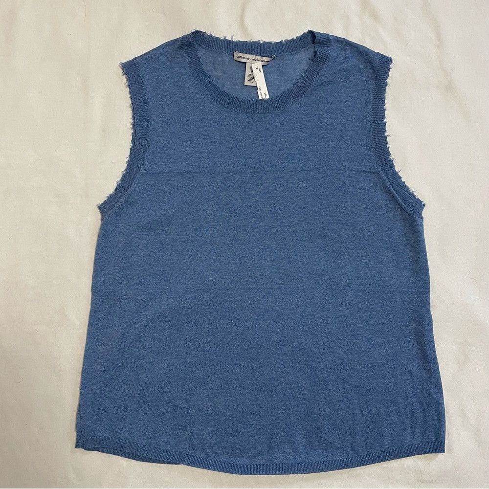 Autumn Cashmere NWT New Cotton By Autumn Cashmere Sleeveless Blue Top Size Size M / US 6-8 / IT 42-44 - 5 Thumbnail