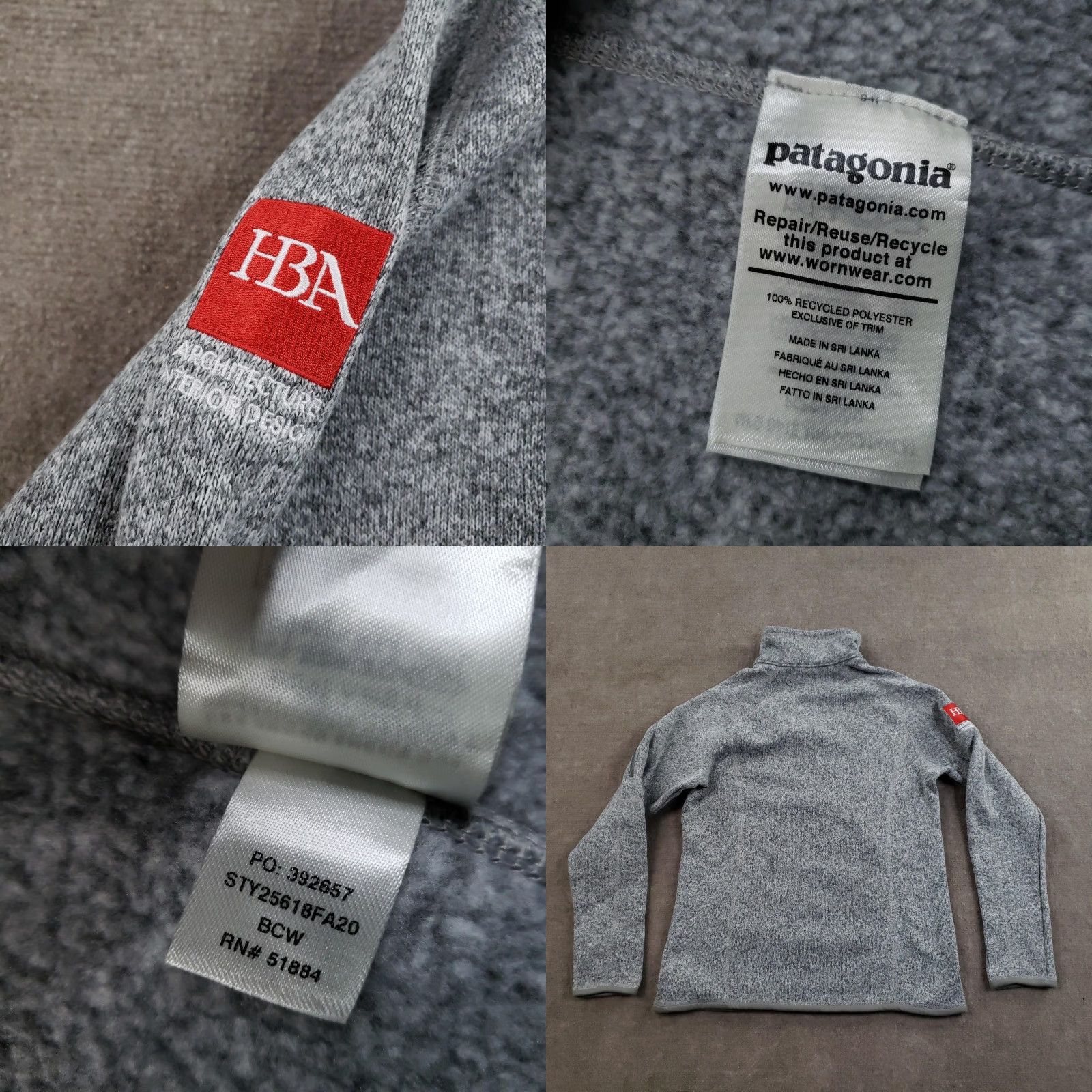 Patagonia Patagonia Sweater Womens Medium Gray Better Sweater 1/4 Zip HBA Patch 25618 Size M / US 6-8 / IT 42-44 - 8 Thumbnail