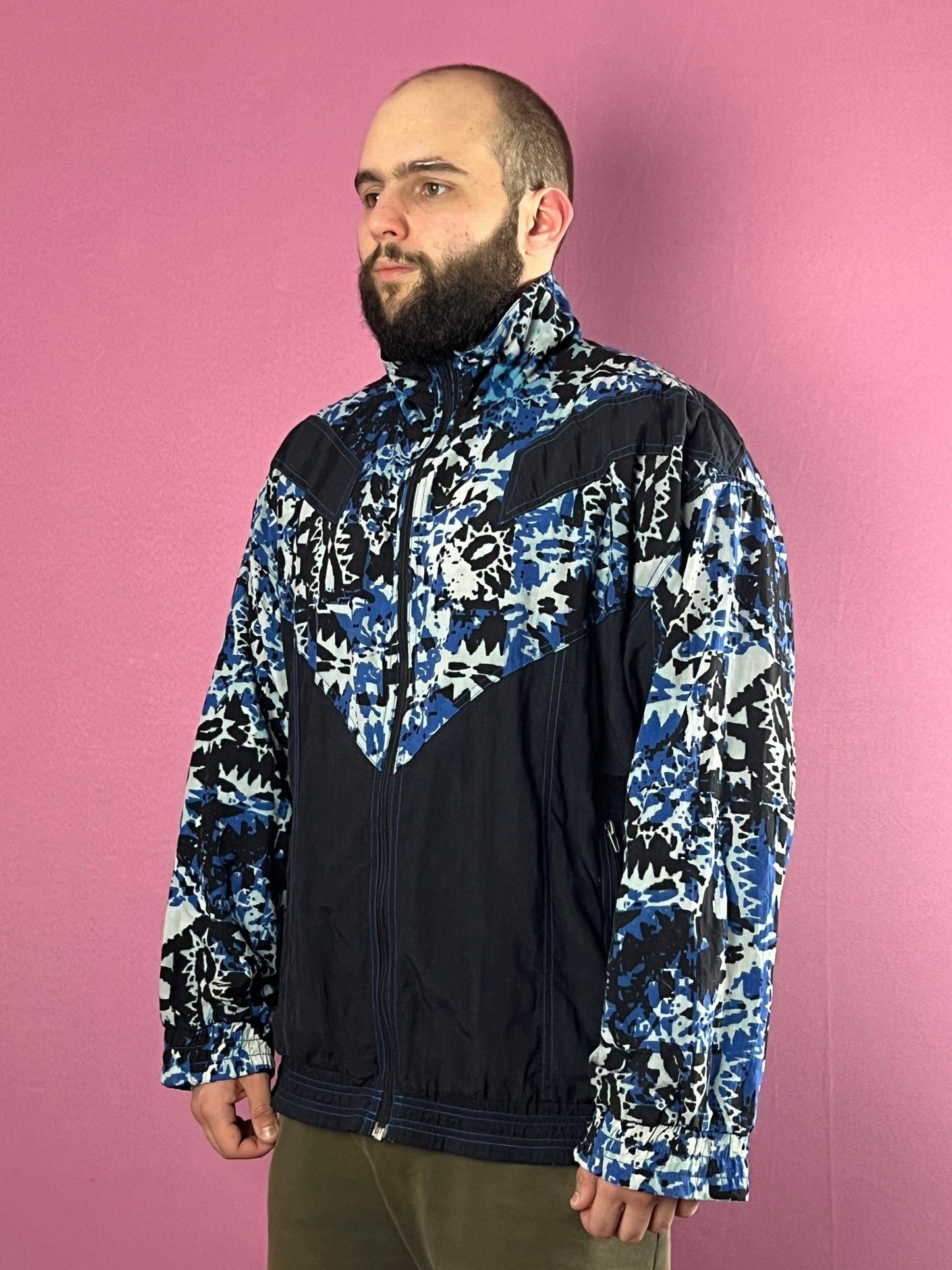Vintage Sports League Vintage Mens Abstract Print Windbreaker Jacket Size US L / EU 52-54 / 3 - 1 Thumbnail