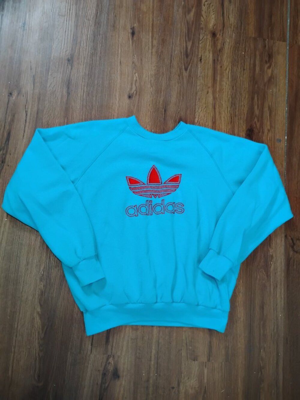 Adidas Vintage 80s Adidas Trefoil Logo Crewneck Sweatshirt Size US L / EU 52-54 / 3 - 2 Thumbnail