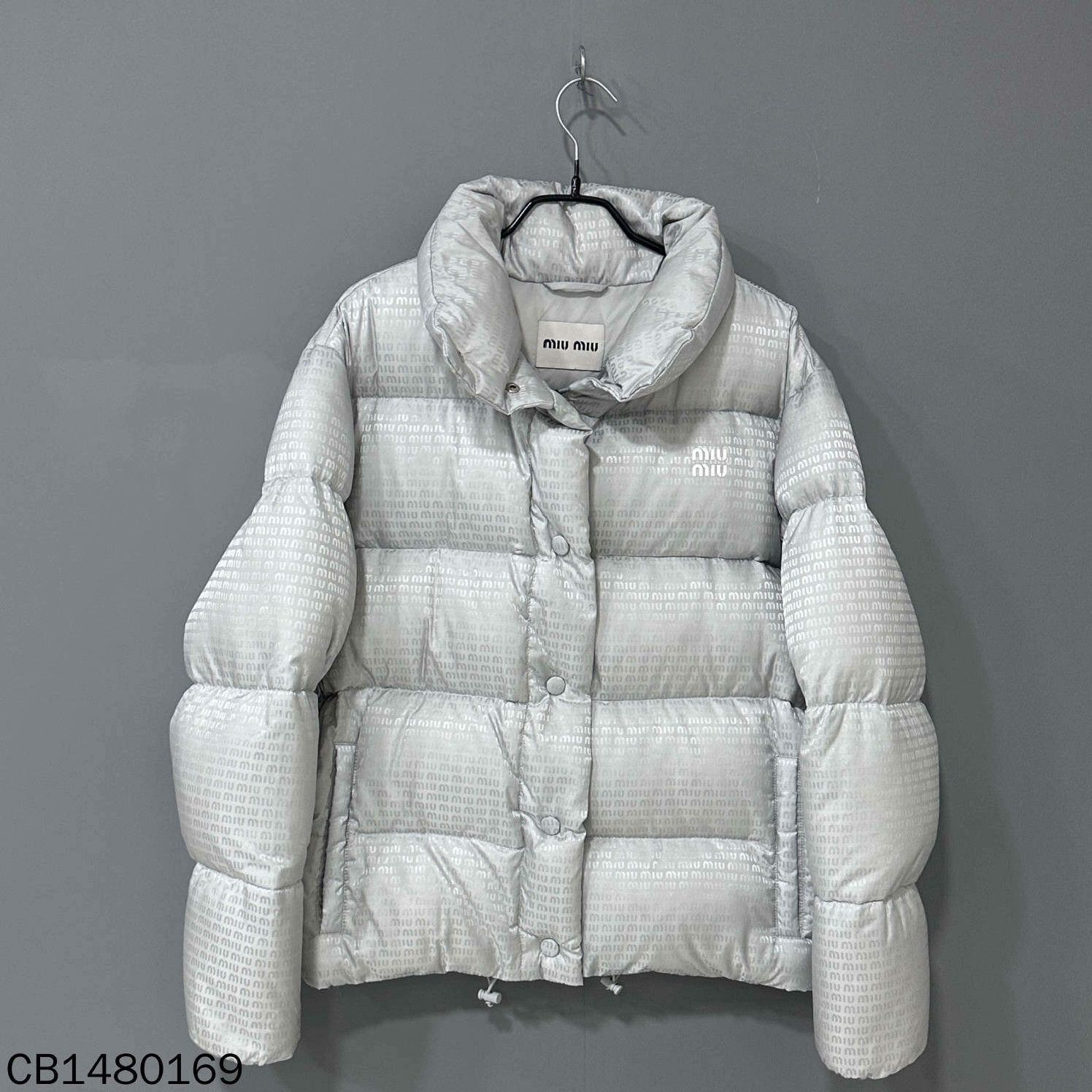 Miu Miu Miu Miu Down Silver Down Jacket S Women Size S / US 4 / IT 40 - 1 Thumbnail
