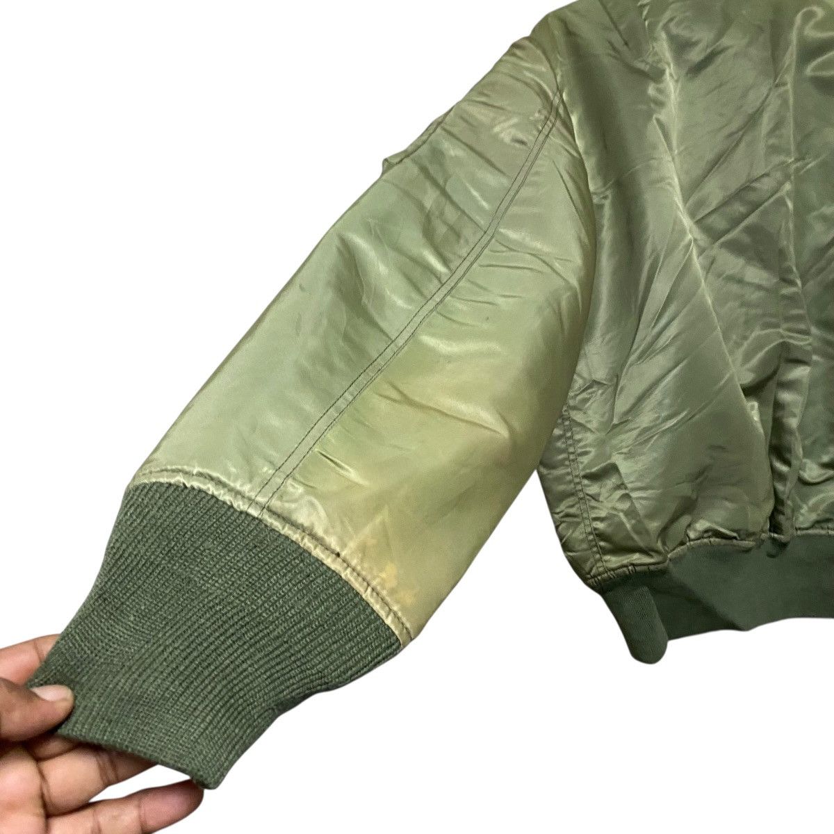 Japanese Brand Kawasaki MA-1 Bomber Jacket Reversible Sunfaded Size US XL / EU 56 / 4 - 14 Thumbnail