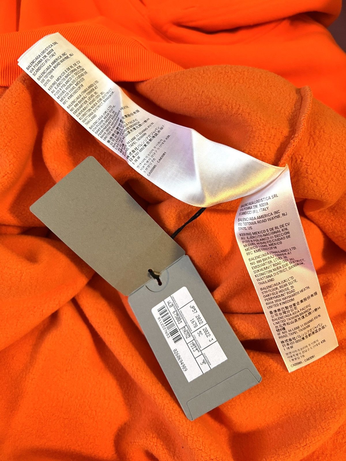 Balenciaga hoodie orange clearance