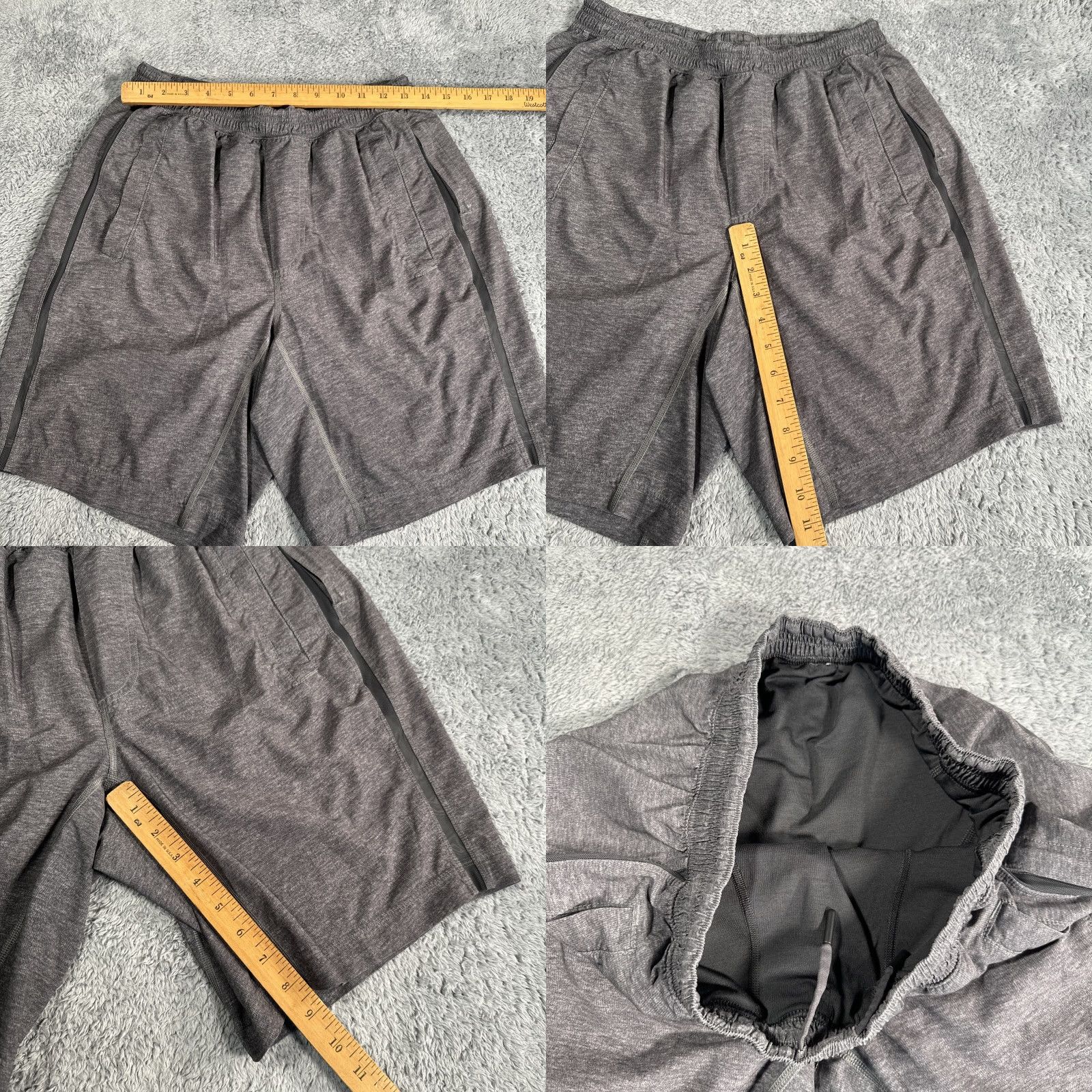 Lululemon Lululemon Pace Breaker 9" Short Lined Grey Men's M Gym Running Athletic Size US 31 - 8 Thumbnail