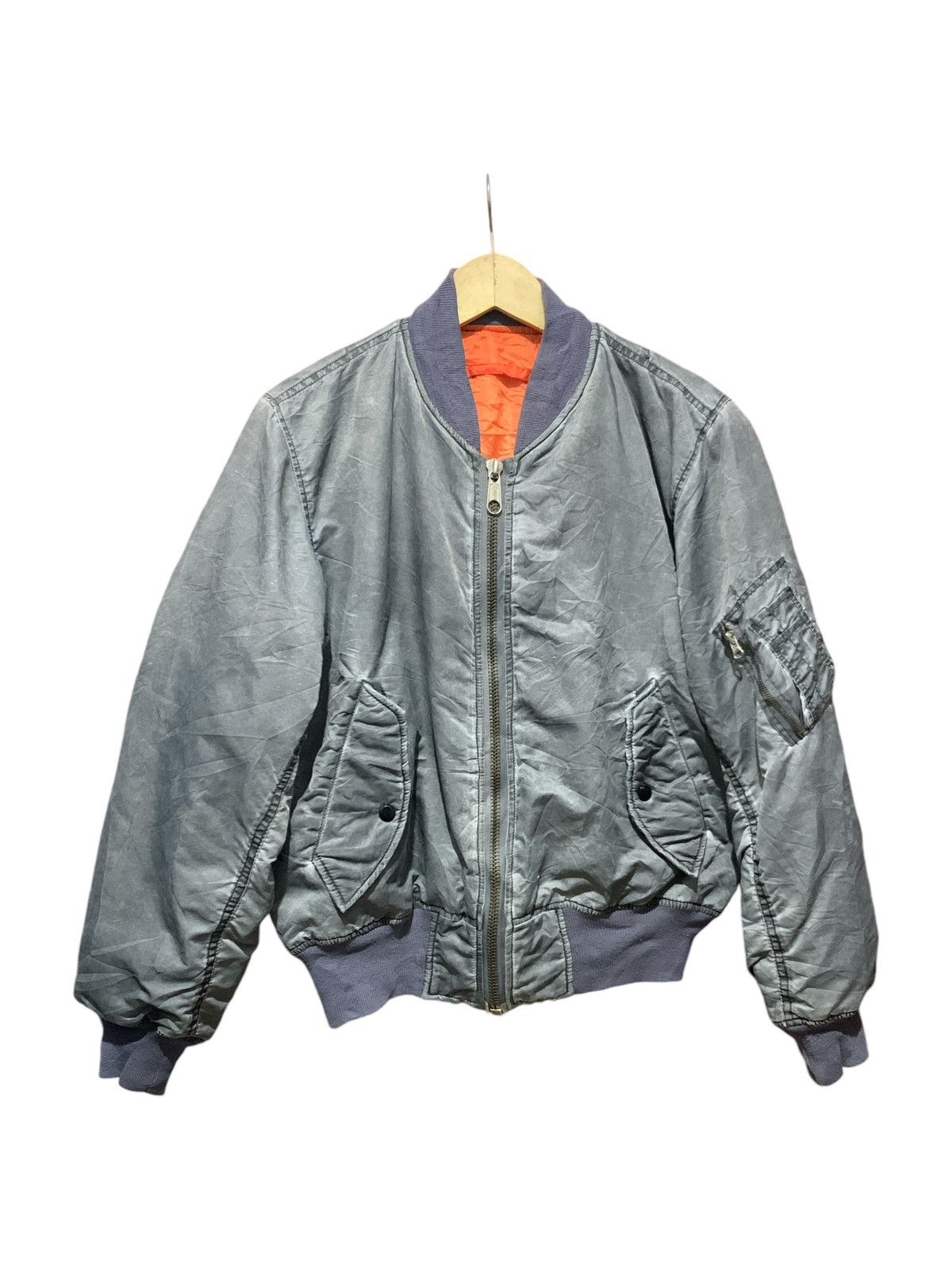Vintage Vintage Sun Faded U.S Air Force Flight Ma1 Bomber Jacket Size US L / EU 52-54 / 3 - 1 Thumbnail
