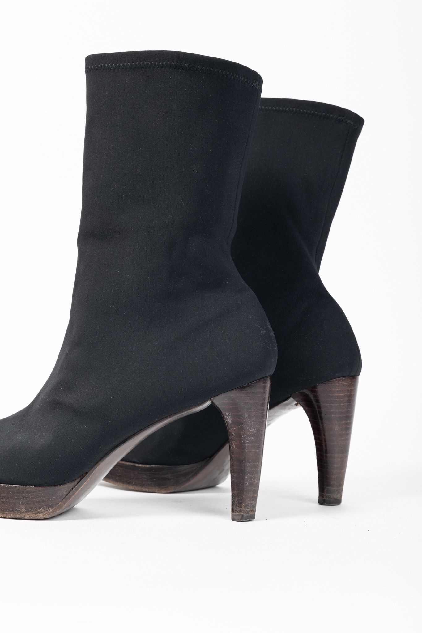 Stuart Weitzman Stuart Weitzman Em Black Sock Platform Boots Size US 9.5 / IT 39.5 - 8 Thumbnail