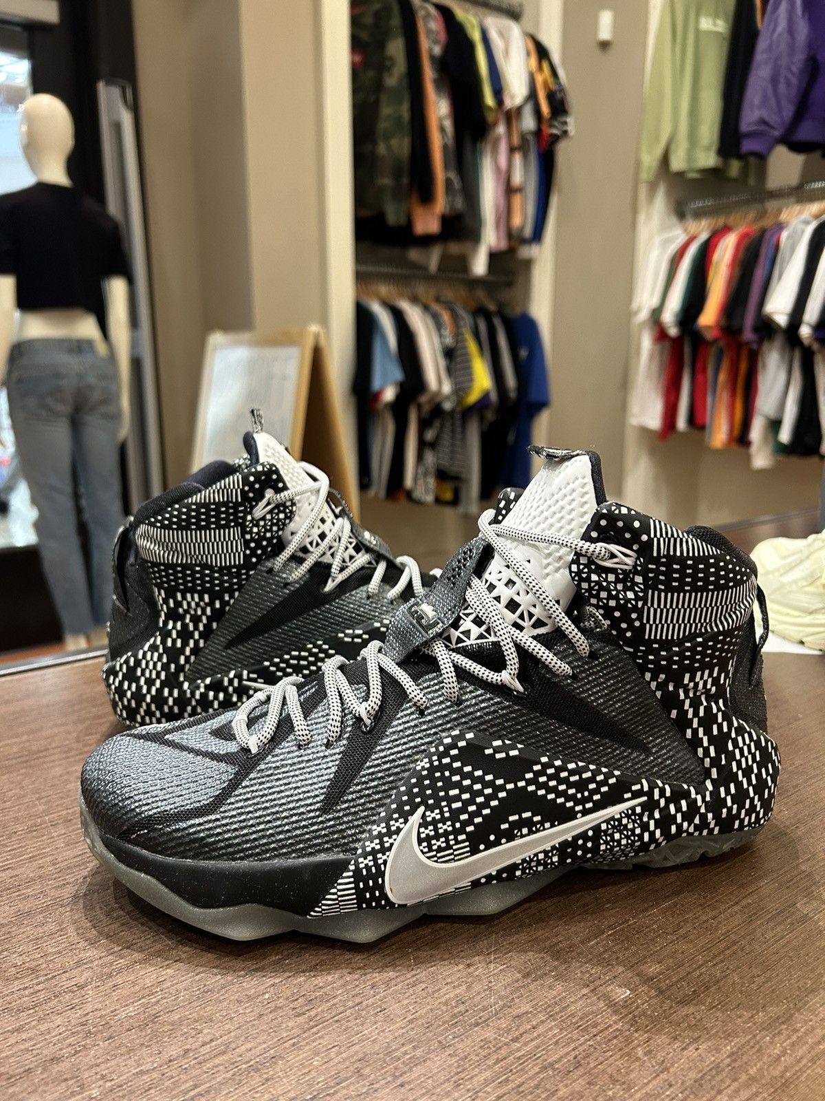 Lebron Xii Bhm Clearance Lebron 12 Black And White Top Sale