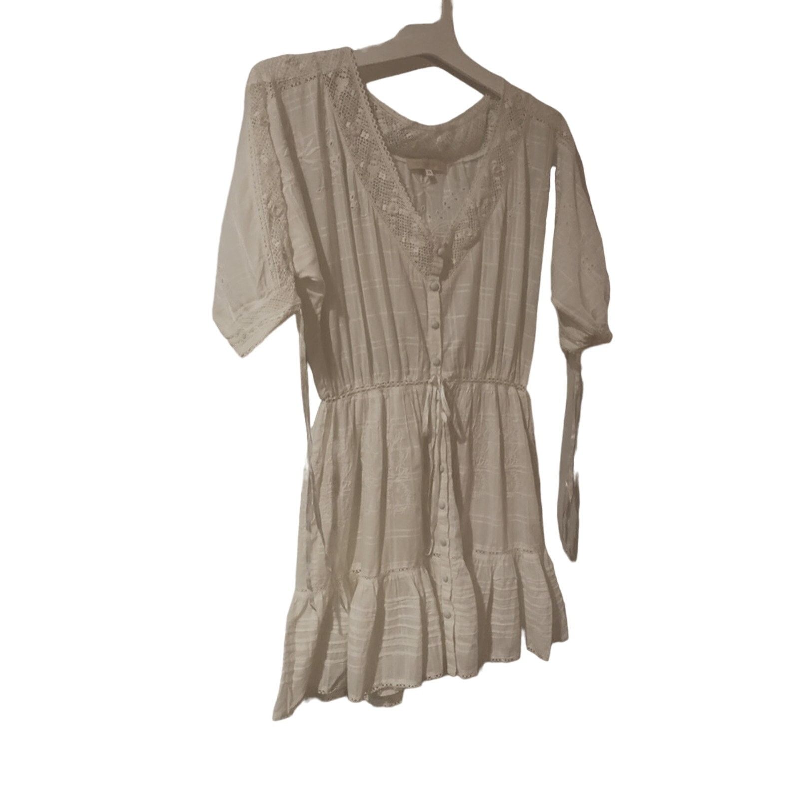 LoveShackFancy Love shack fancy white lace embroidered dress. Size XS / US 0-2 / IT 36-38 - 3 Thumbnail