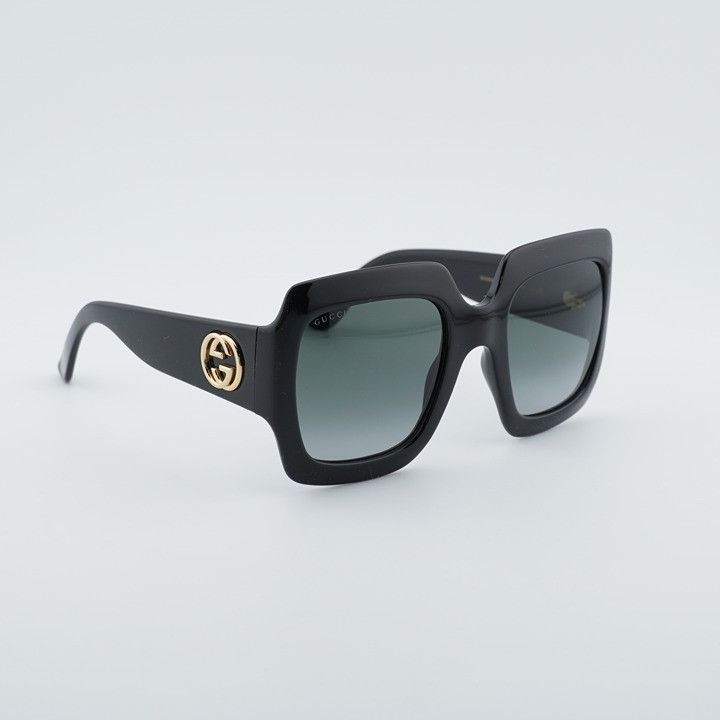 Gucci Gucci GG0053S 001 Sunglasses Black Square Frame, Grey Size ONE SIZE - 5 Thumbnail