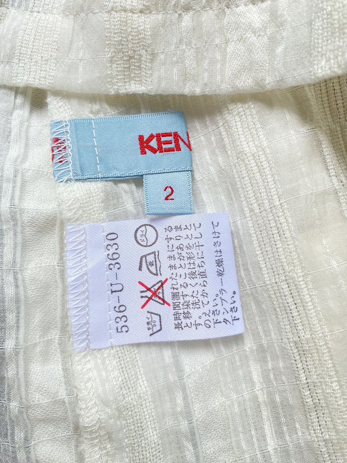 Kenzo KENZO off white blouse shirt Size ONE SIZE - 3 Thumbnail