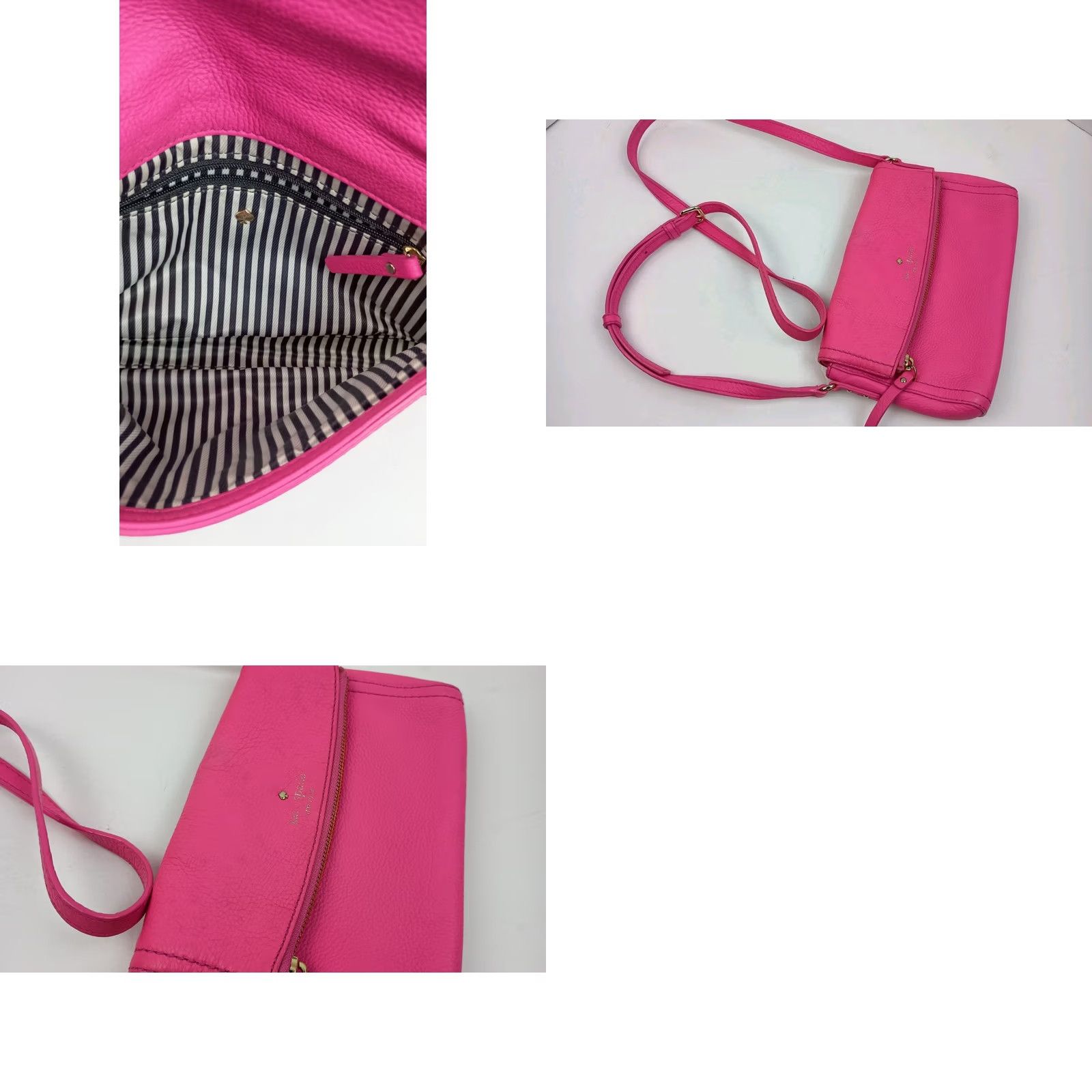 Vintage kate spade new york Pebbled Leather Shoulder Bag Purse Pink Women Size ONE SIZE - 8 Thumbnail