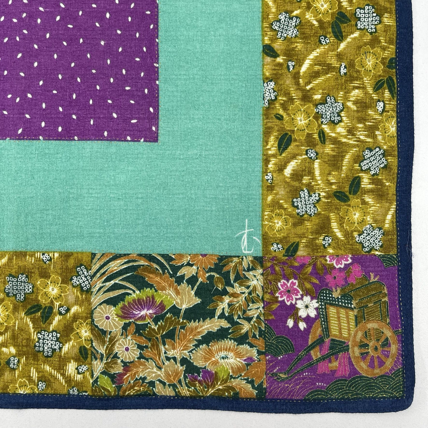 Japanese Brand Vintage Japanese Furoshiki Wrap Handkerchief - 5029 Size ONE SIZE - 3 Thumbnail