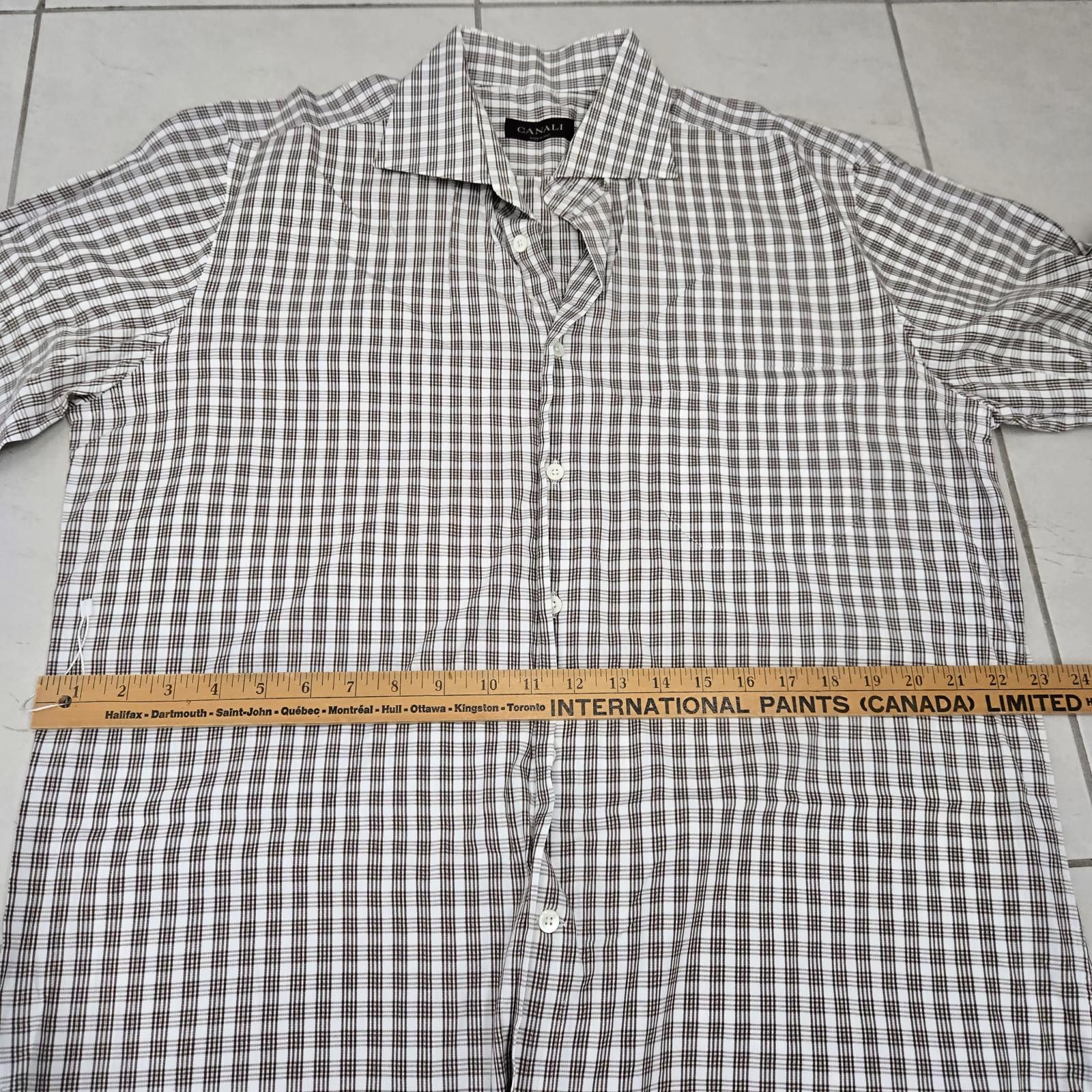 Canali Canali Dress Shirt Size 44R - 7 Thumbnail