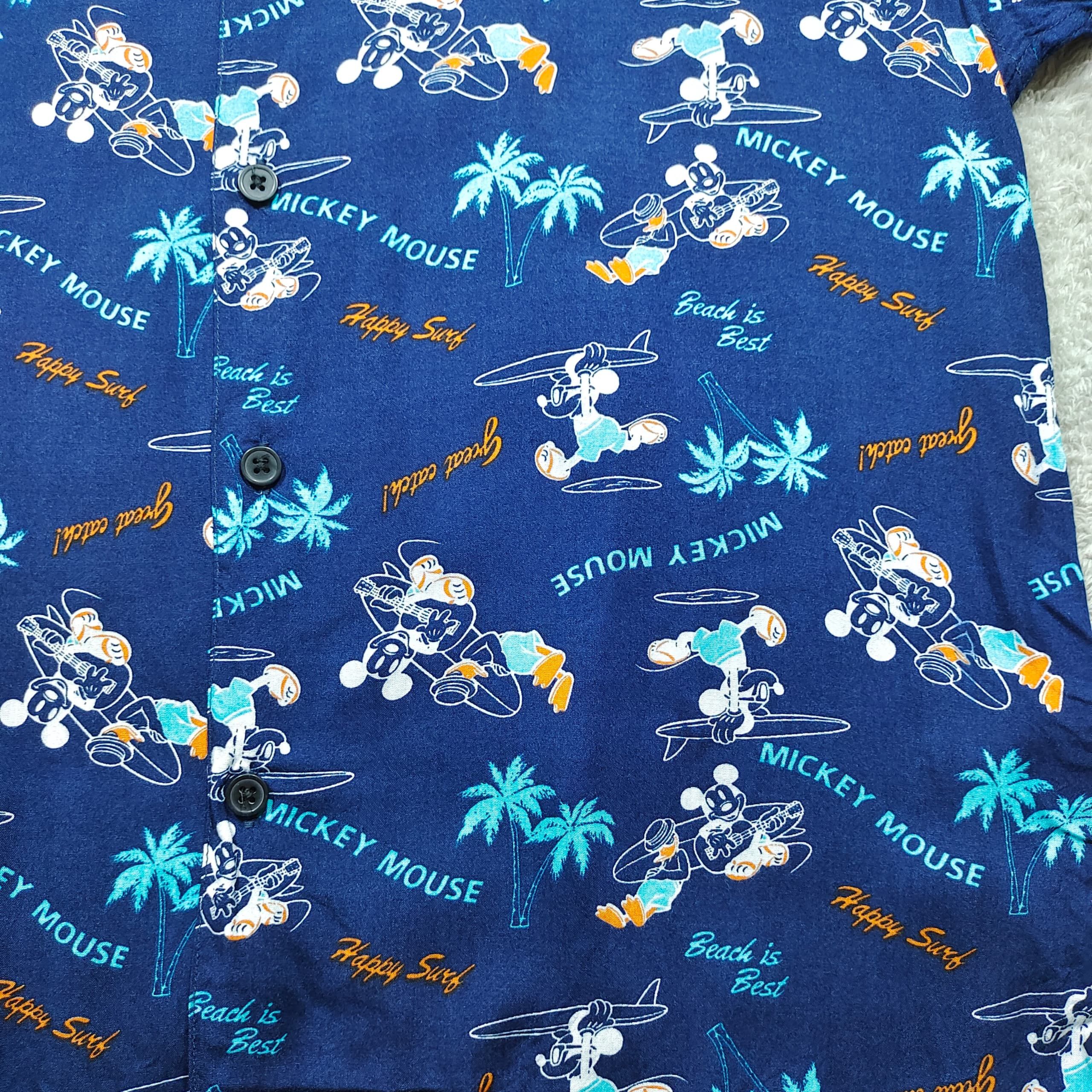 Mickey Mouse × Sun Surf 100% RAYON MICKEY MOUSE FULL PRINT HAWAII BUTTON UP SHIRT Size US L / EU 52-54 / 3 - 4 Thumbnail
