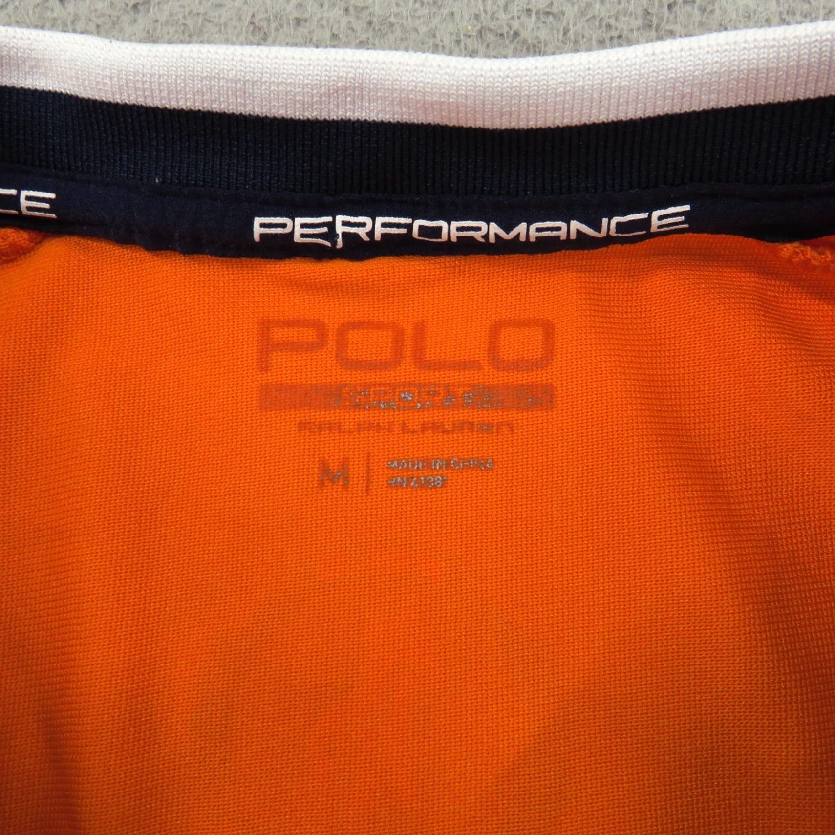 Vintage VINTAGE Polo Sport Shirt Mens M Orange Navy Jersey Crest Patch PSFC Soccer Size US M / EU 48-50 / 2 - 6 Thumbnail