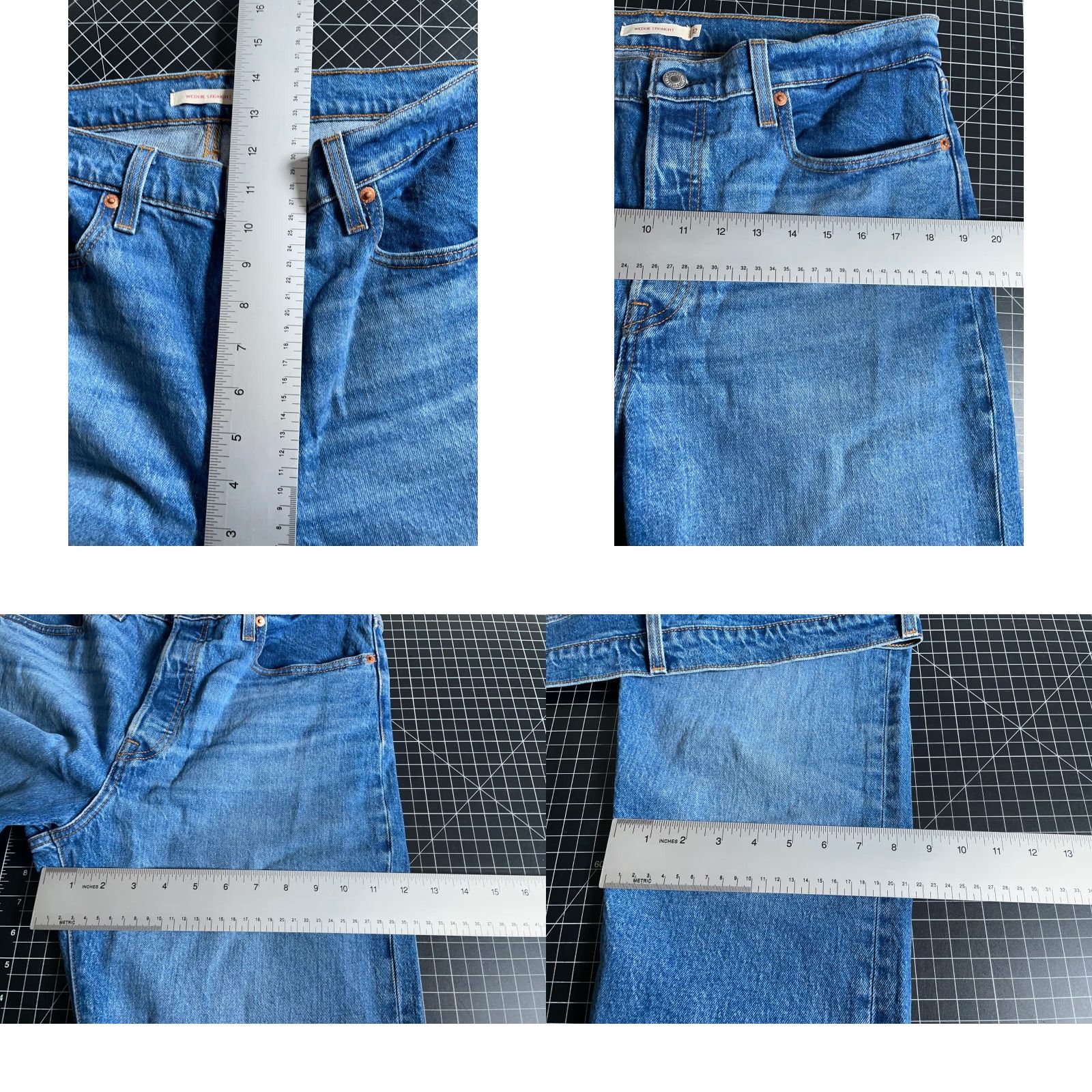 Levi's VINTAGE Levi's Premium Wedgie Fit Straight Leg Jeans Women's 32 Blue Denim Big E Tab Jeans Women 32 Blue Denim 5-Pocket Classic Retro Hipster Ladies Size 24" / US 00 / IT 34 - 8 Thumbnail