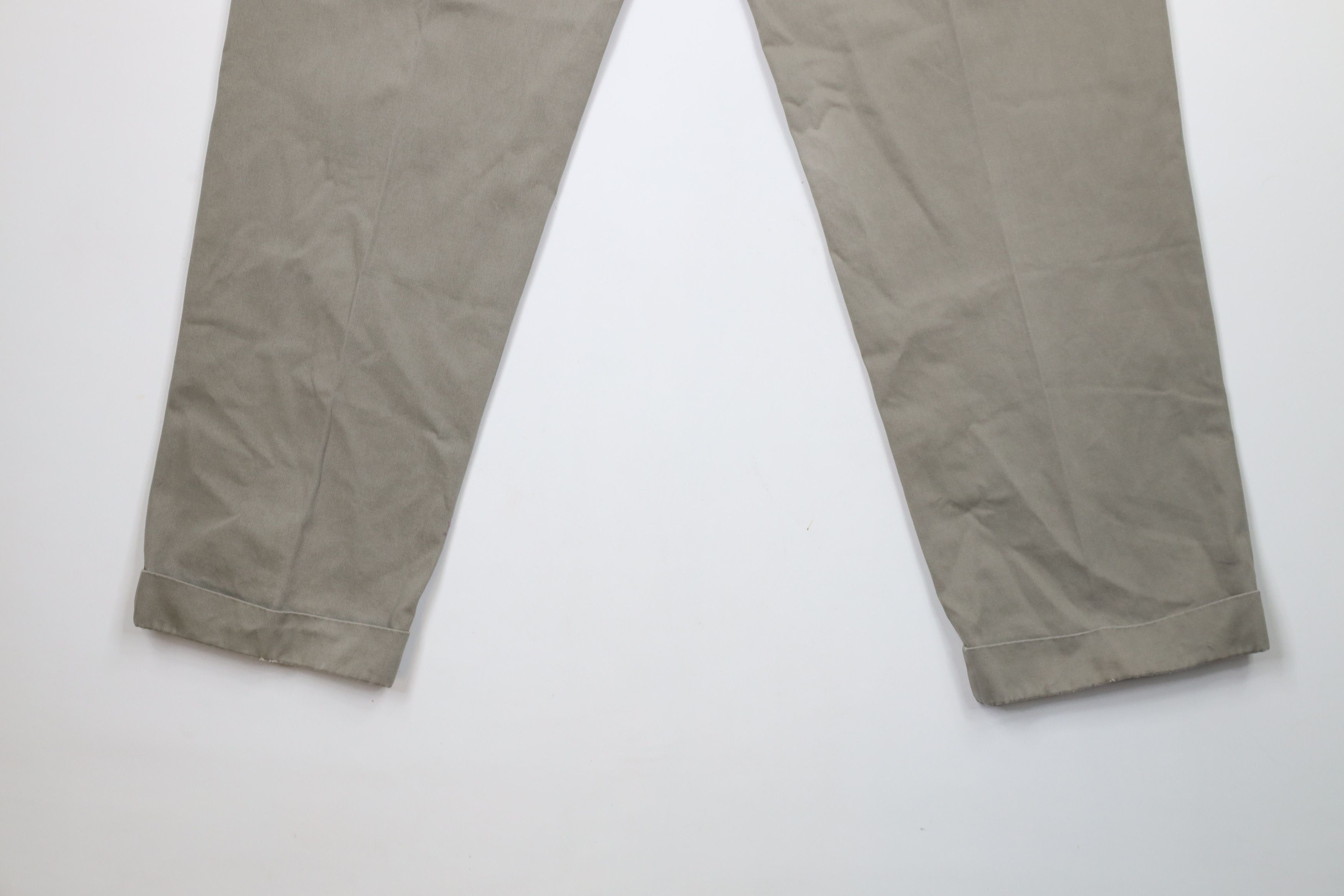 Ralph Lauren × Vintage Vintage 90s Ralph Lauren Wide Leg Chino Pants Green Gray Size US 34 / EU 50 - 13 Thumbnail