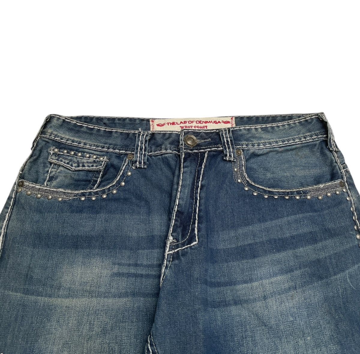 Le Grande Bleu (L.G.B.) Rare Design Vintage The Lab Of Denim Usa Jeans 2000s Size US 38 / EU 54 - 3 Thumbnail