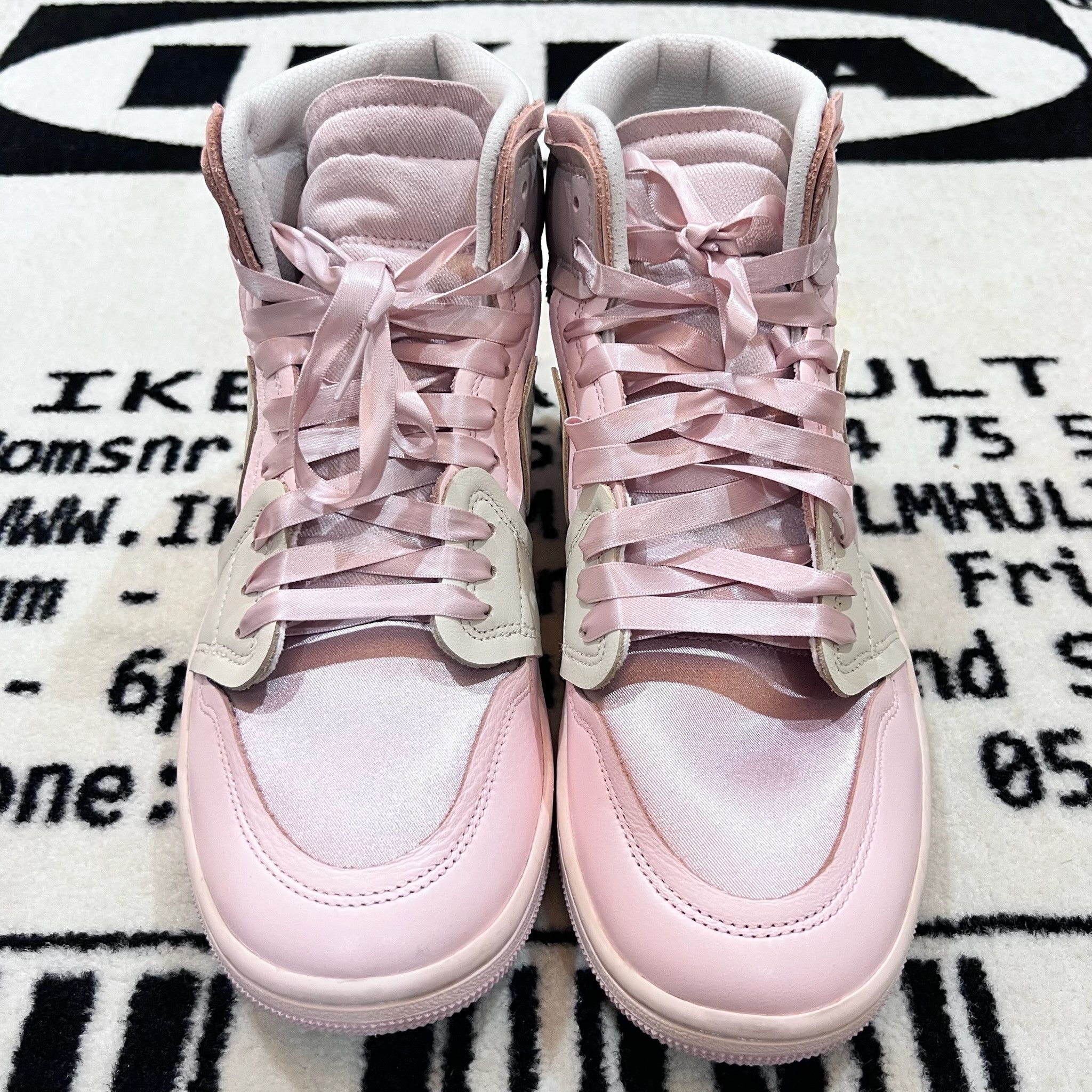 Nike Air Jordan 1 Method of Make High Top Oxford Satin Sneakers Size US 10.5 / IT 40.5 - 2 Thumbnail