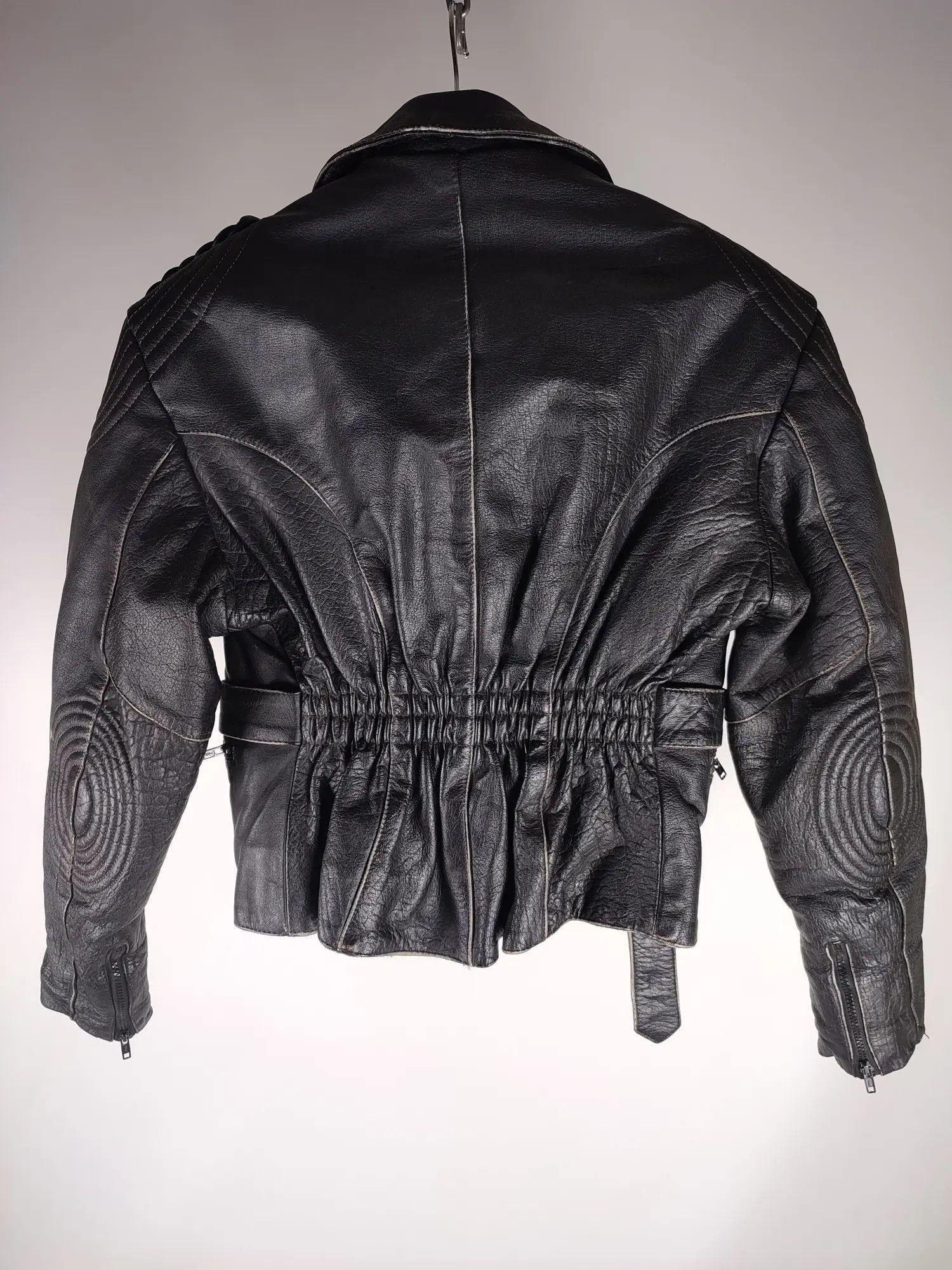 Vintage Vintage Moto Biker Faded Leather Jacket Size US M / EU 48-50 / 2 - 11 Thumbnail