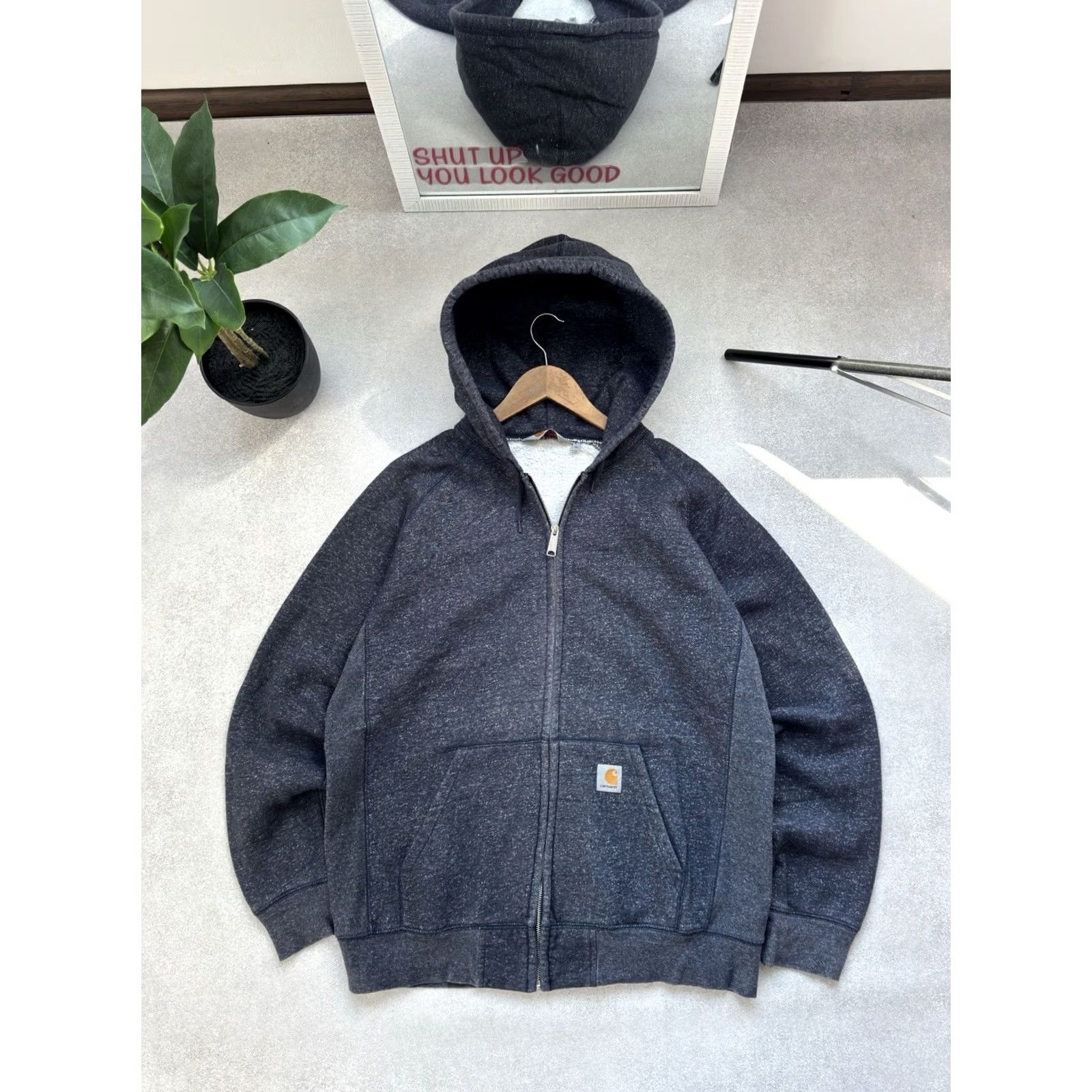 Carhartt VINTAGE Carhartt Hooded Full Zip Gray-Blue Hoodie Jacket XL Men Hoodie Size US XL / EU 56 / 4 - 2 Thumbnail