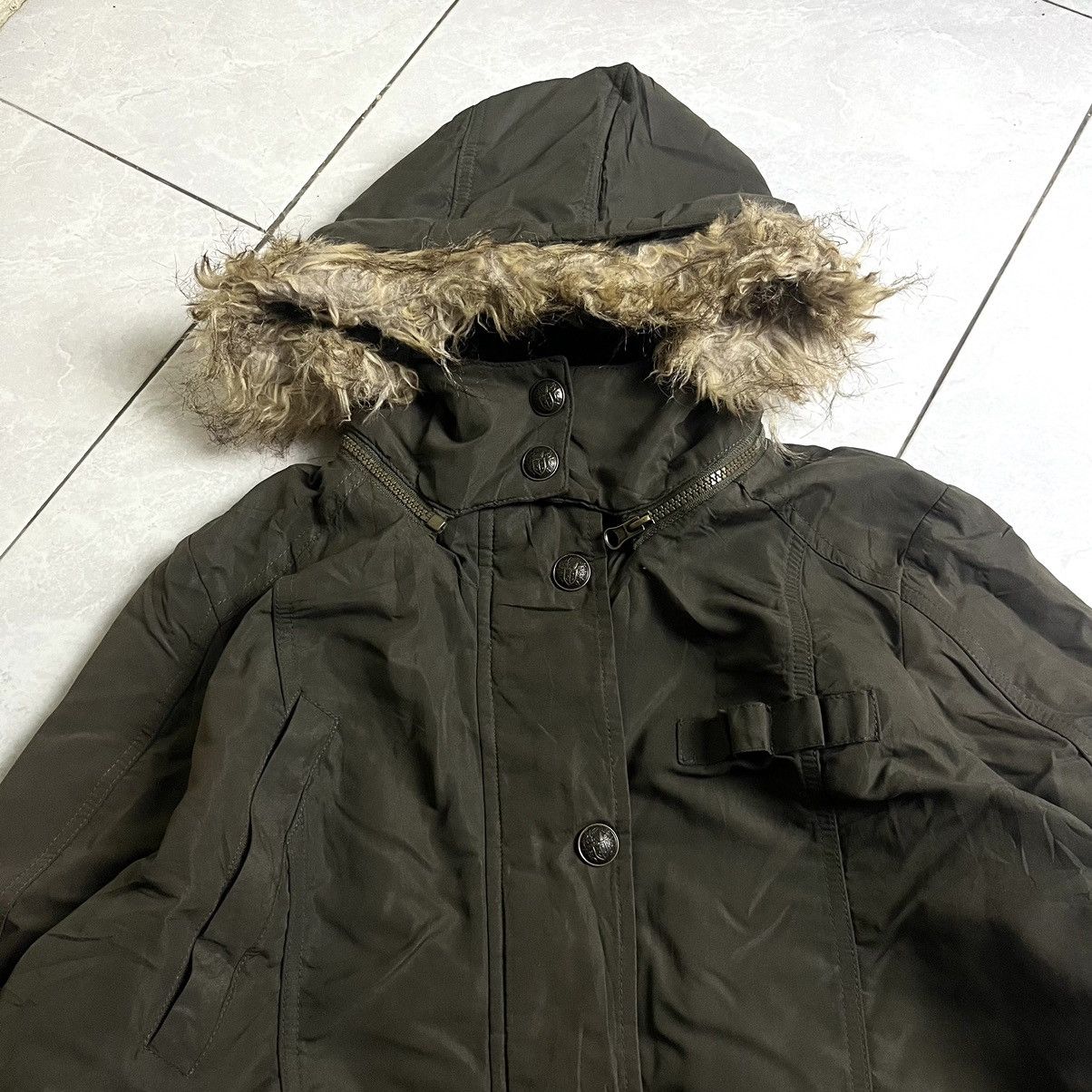 Japanese Brand 😍Unkwon fur jacket olive green style if sx ws nine lgb goa Size US L / EU 52-54 / 3 - 2 Thumbnail