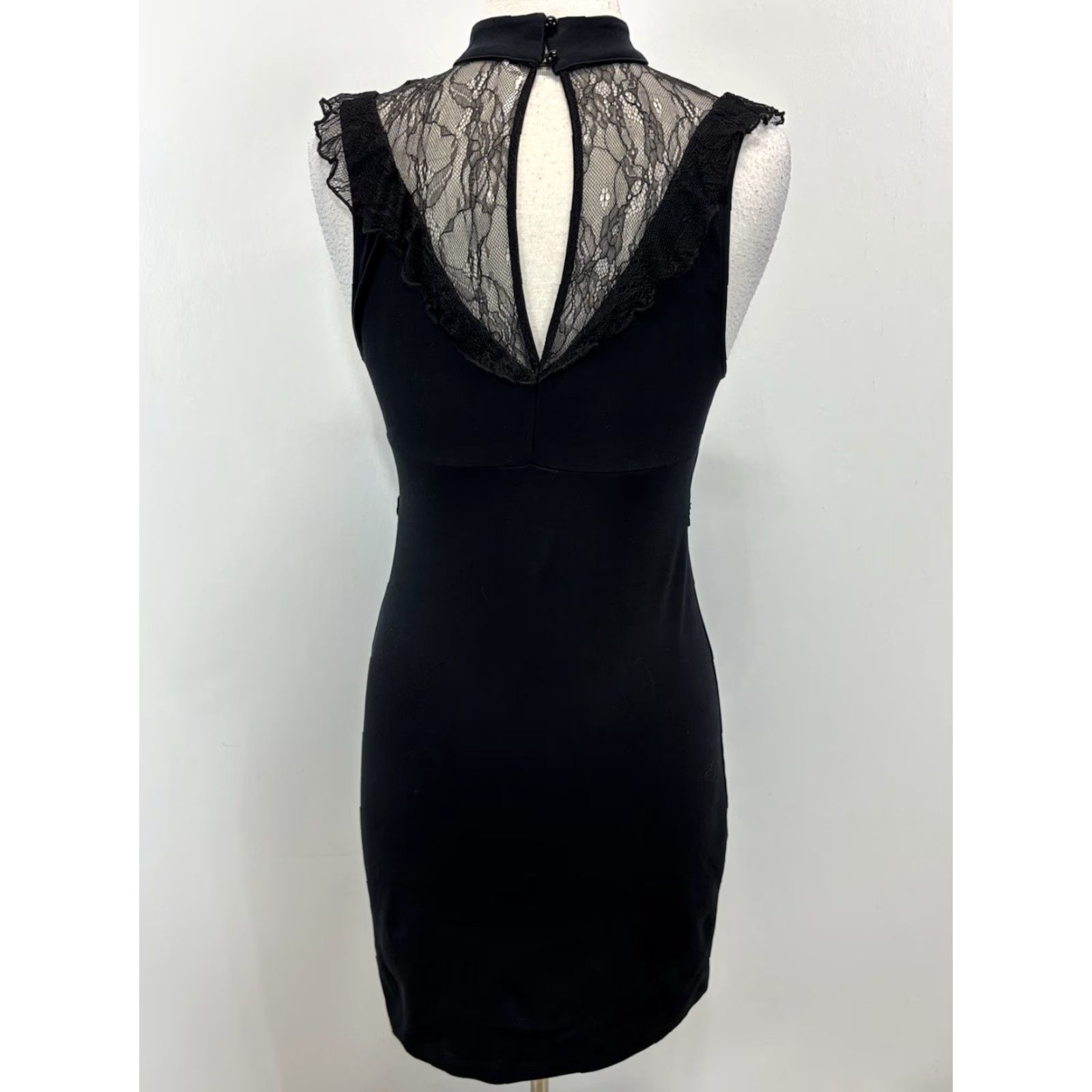 Free People Free People Beaumont Muse Dress Black Sleeveless Mini Lace Trim Party M Womens Size M / US 6-8 / IT 42-44 - 3 Thumbnail