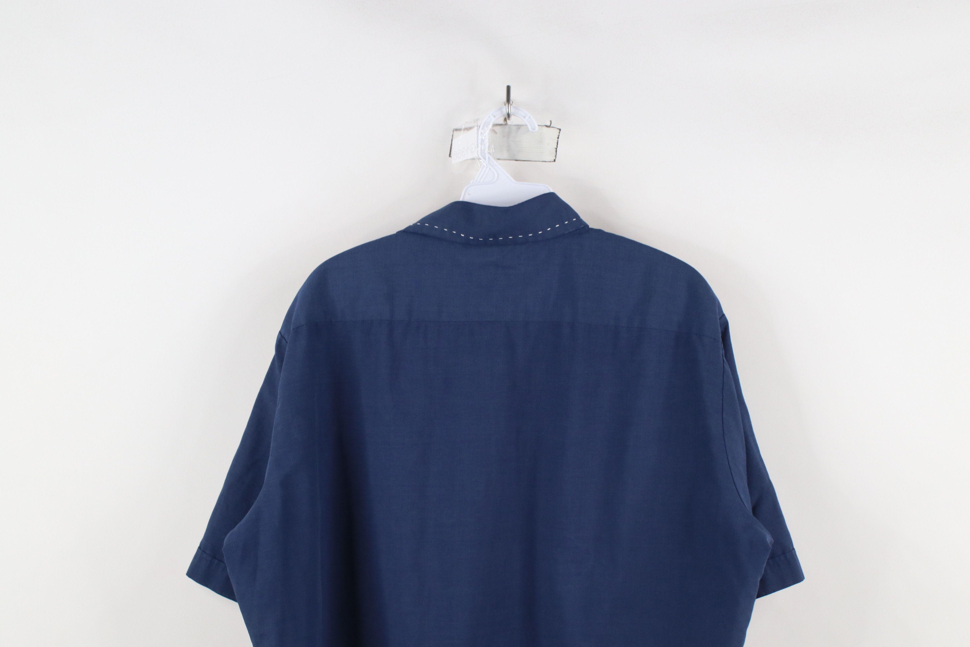 Vintage Vintage 70s Streetwear Short Sleeve Collared Button Shirt Size US L / EU 52-54 / 3 - 16 Thumbnail
