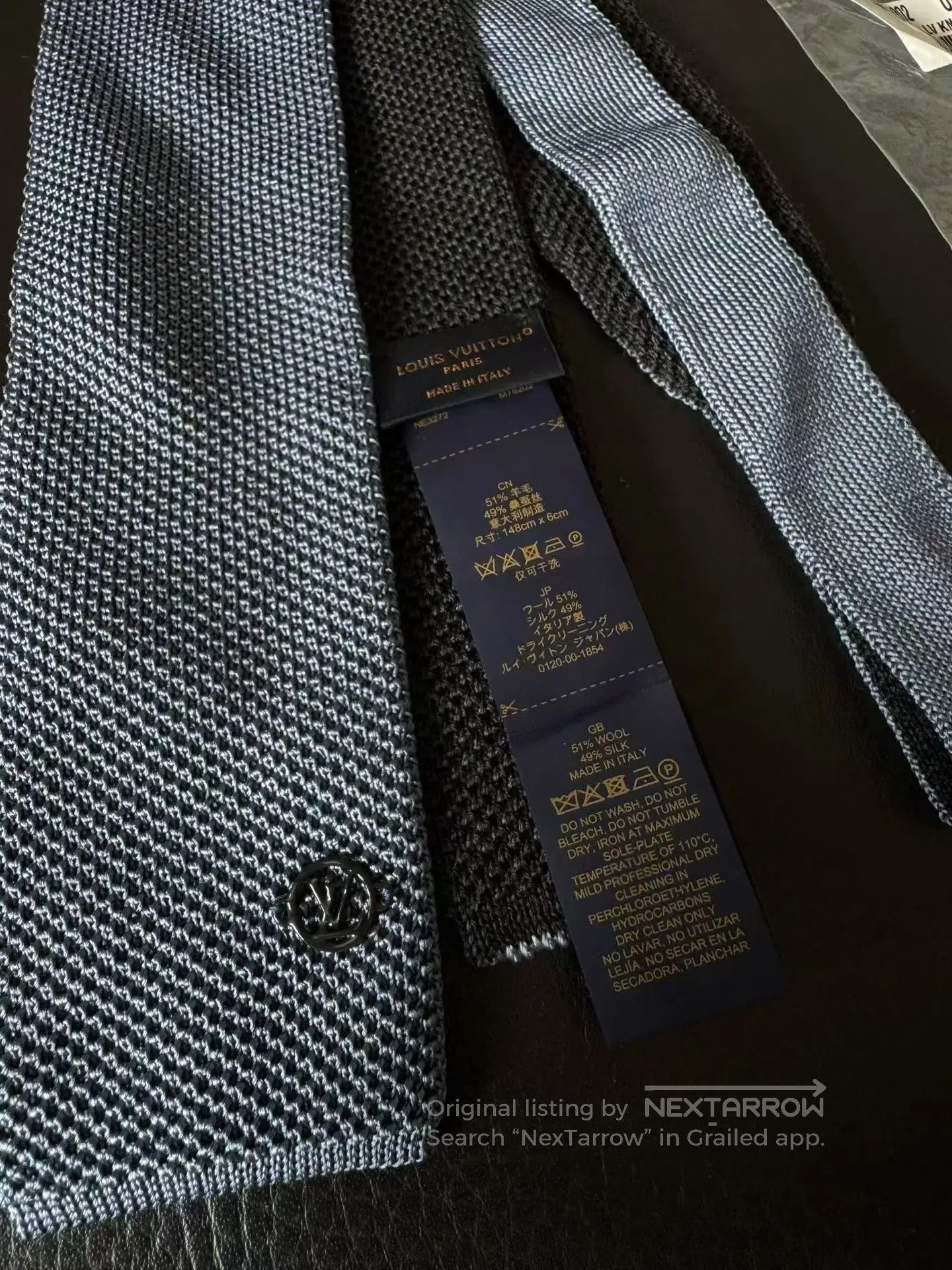 Louis Vuitton Louis Vuitton Silk Wool Knit Tie| Size ONE SIZE - 4 Thumbnail