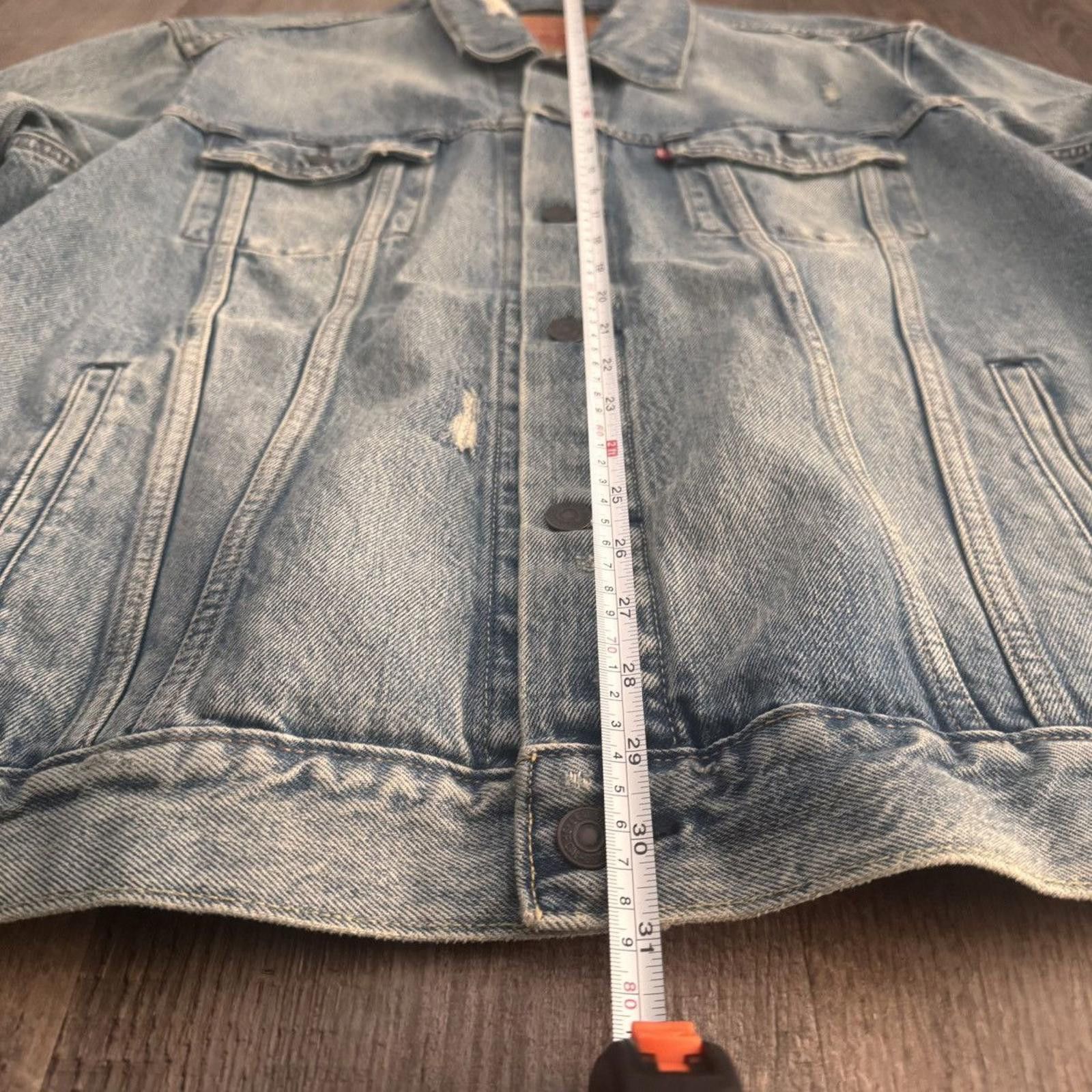 Levi's LEVIS • VNTG Distressed Denim Jacket (XXL) VNDS Size US XXL / EU 58 / 5 - 4 Thumbnail