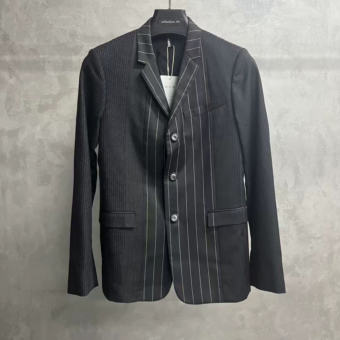 Dior Dior Printed Striped Black Suit 44 Men Size 40R - 1 Thumbnail