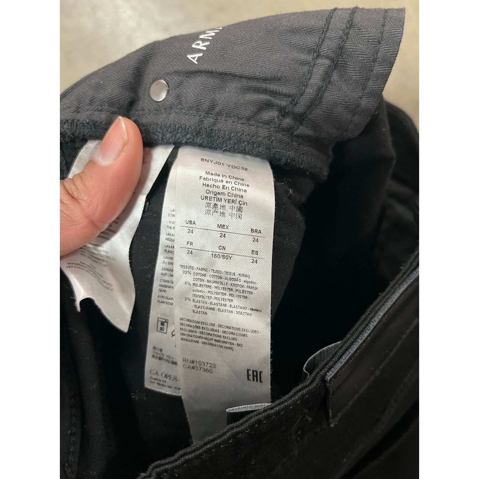 Armani Exchange Armani Exchange - Super Skinny Jeans / size 24R / Black Size 24" / US 00 / IT 34 - 7 Thumbnail