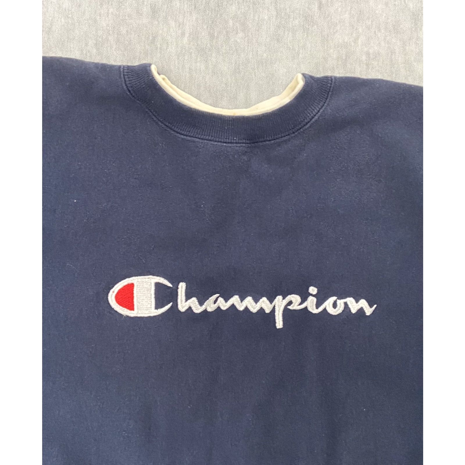 Champion VINTAGE Champion Reverse Weave Sweatshirt Crewneck Adult M Navy Blue Mens M 90s Sports Logo Embroidered Cotton Blend Sweatshirt Size US M / EU 48-50 / 2 - 3 Thumbnail