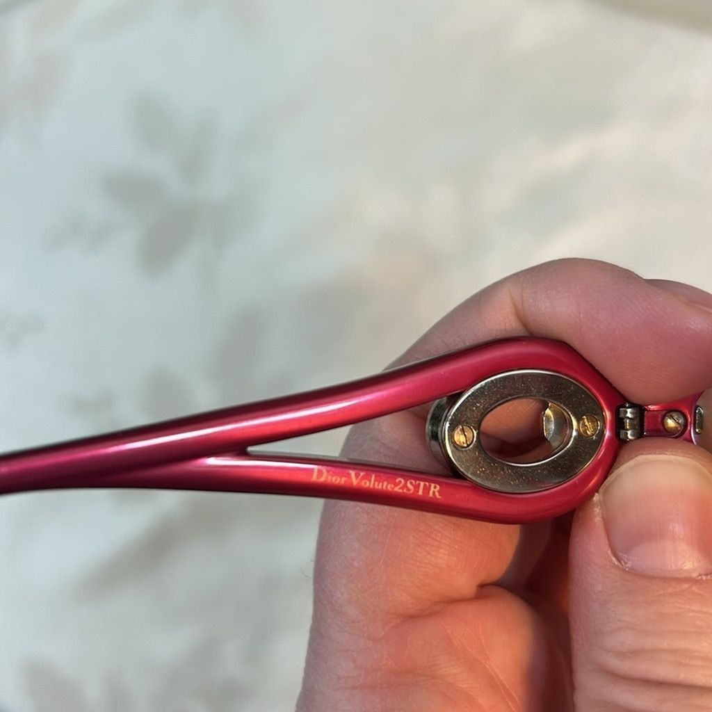 Dior VOLUTE2STR Red Sunglasses with Rhinestone OF5058S57N