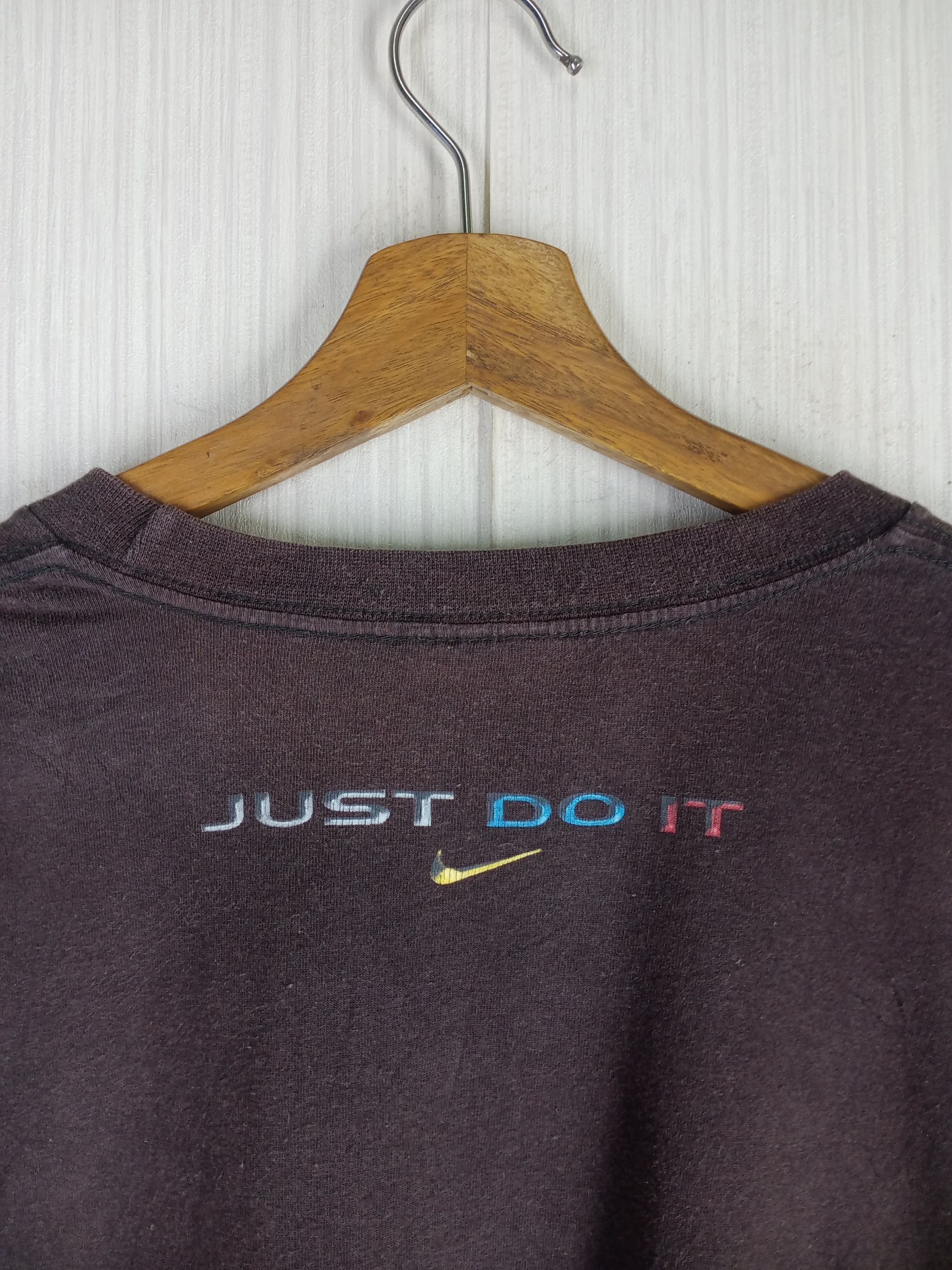 Nike Rare Vintage 90s Nike Just Do It Flame Long Sleeve Tshirt Size US L / EU 52-54 / 3 - 7 Thumbnail
