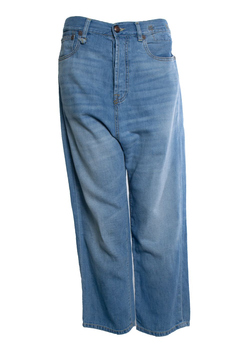 R13 R13, tailored drop jeans in blue Size 29" - 1 Thumbnail