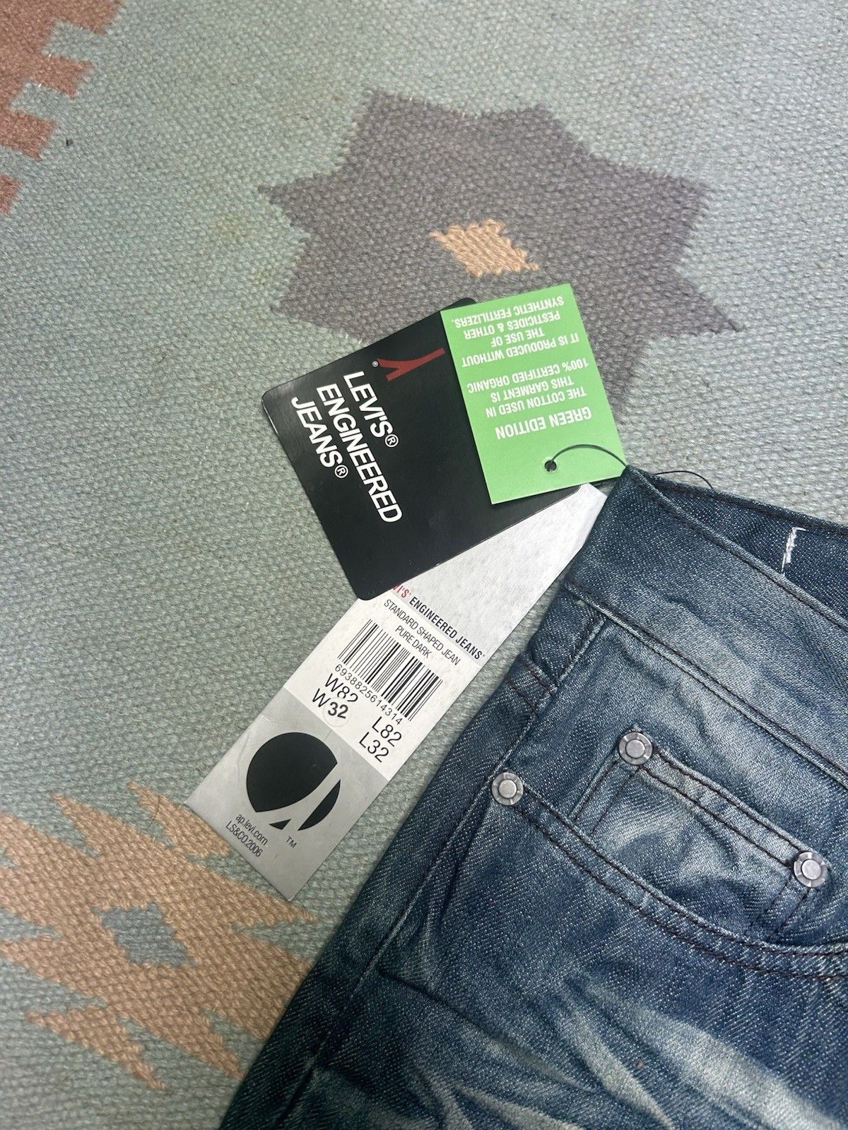 Vintage Vtg Levis Engineered jeans fade NWT DEADSTOCK straight 33x33 Size US 33 - 4 Thumbnail