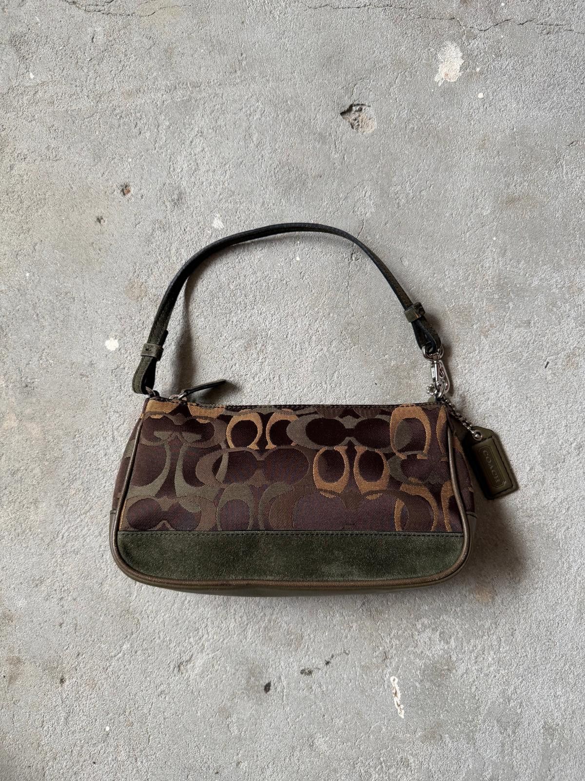 Coach Coach Y2K Demi Suede Shoulder Bag Green/Brown Size ONE SIZE - 1 Thumbnail